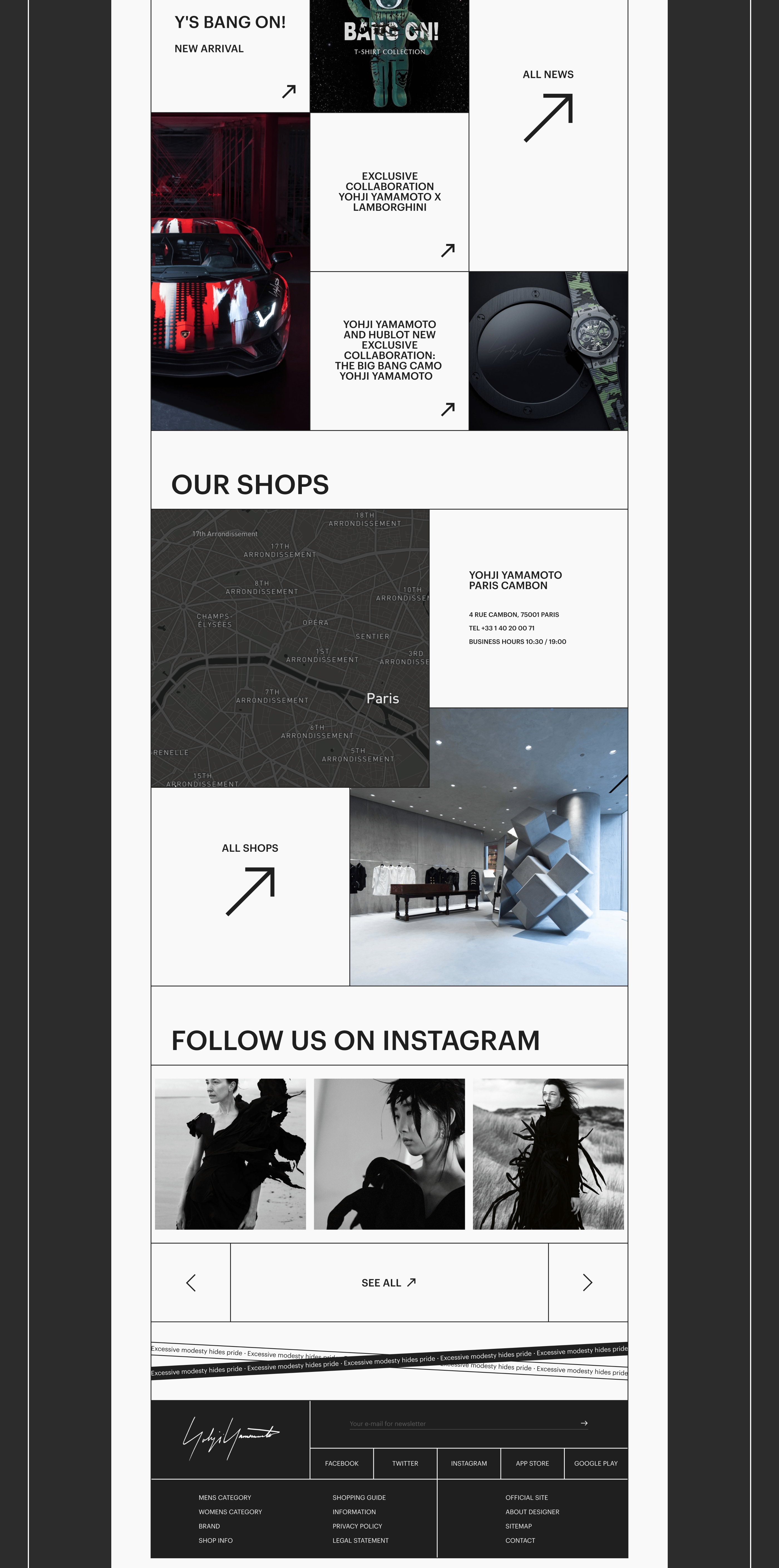 Yohji Yamamoto / E-commerce redesign — Изображение №3 — Интерфейсы на Dprofile