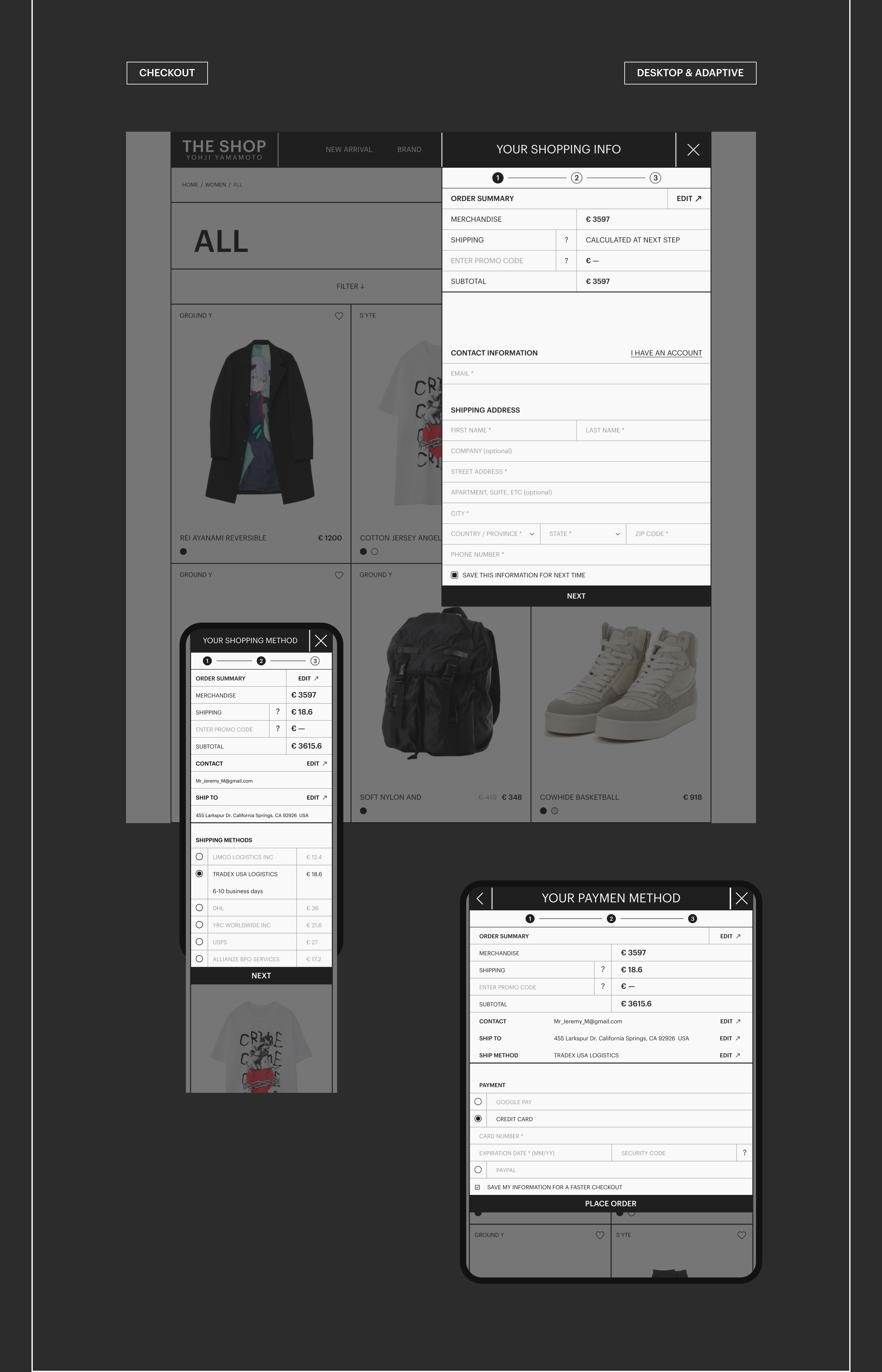 Yohji Yamamoto / E-commerce redesign — Изображение №12 — Интерфейсы на Dprofile
