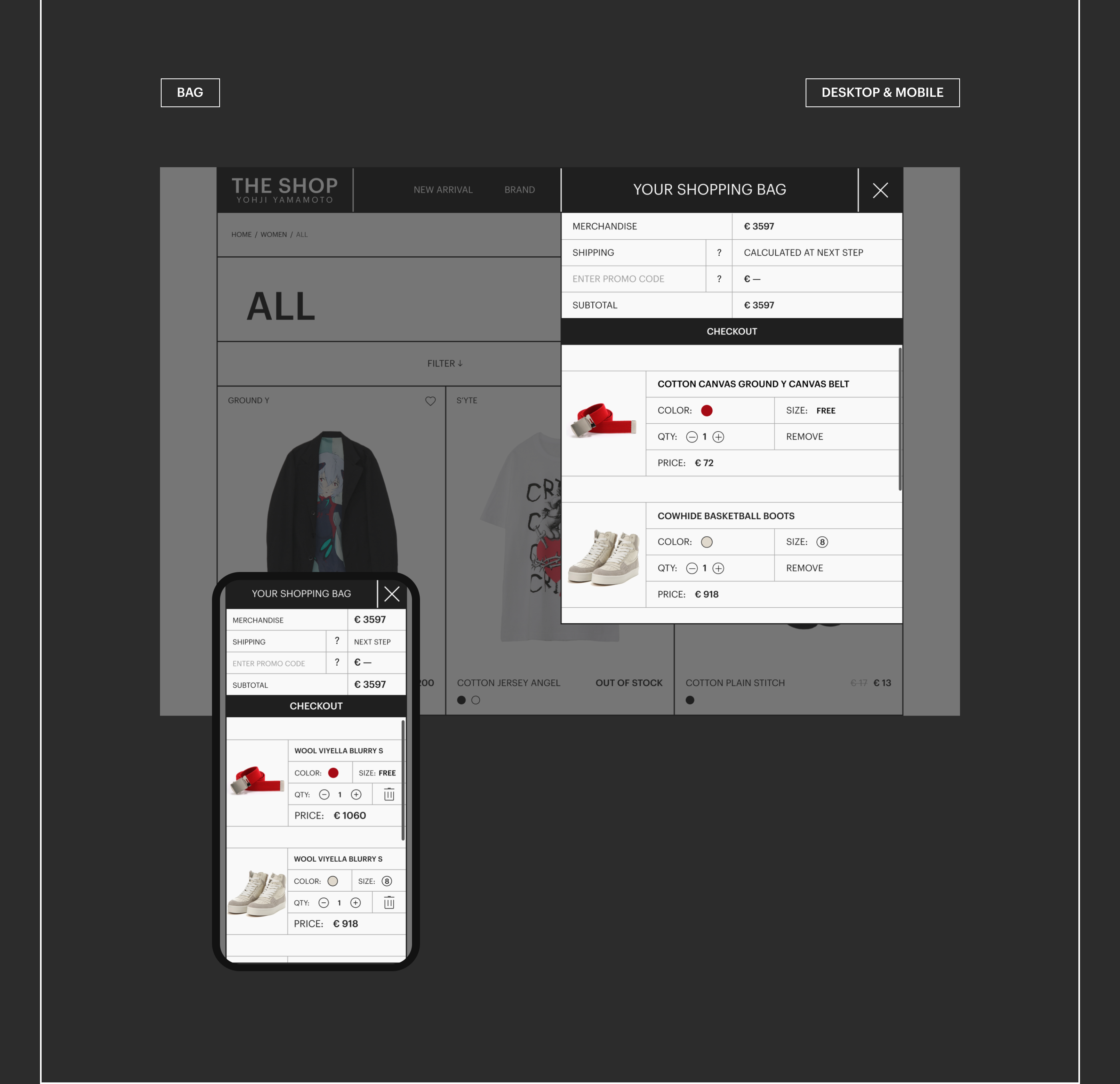 Yohji Yamamoto / E-commerce redesign — Изображение №11 — Интерфейсы на Dprofile