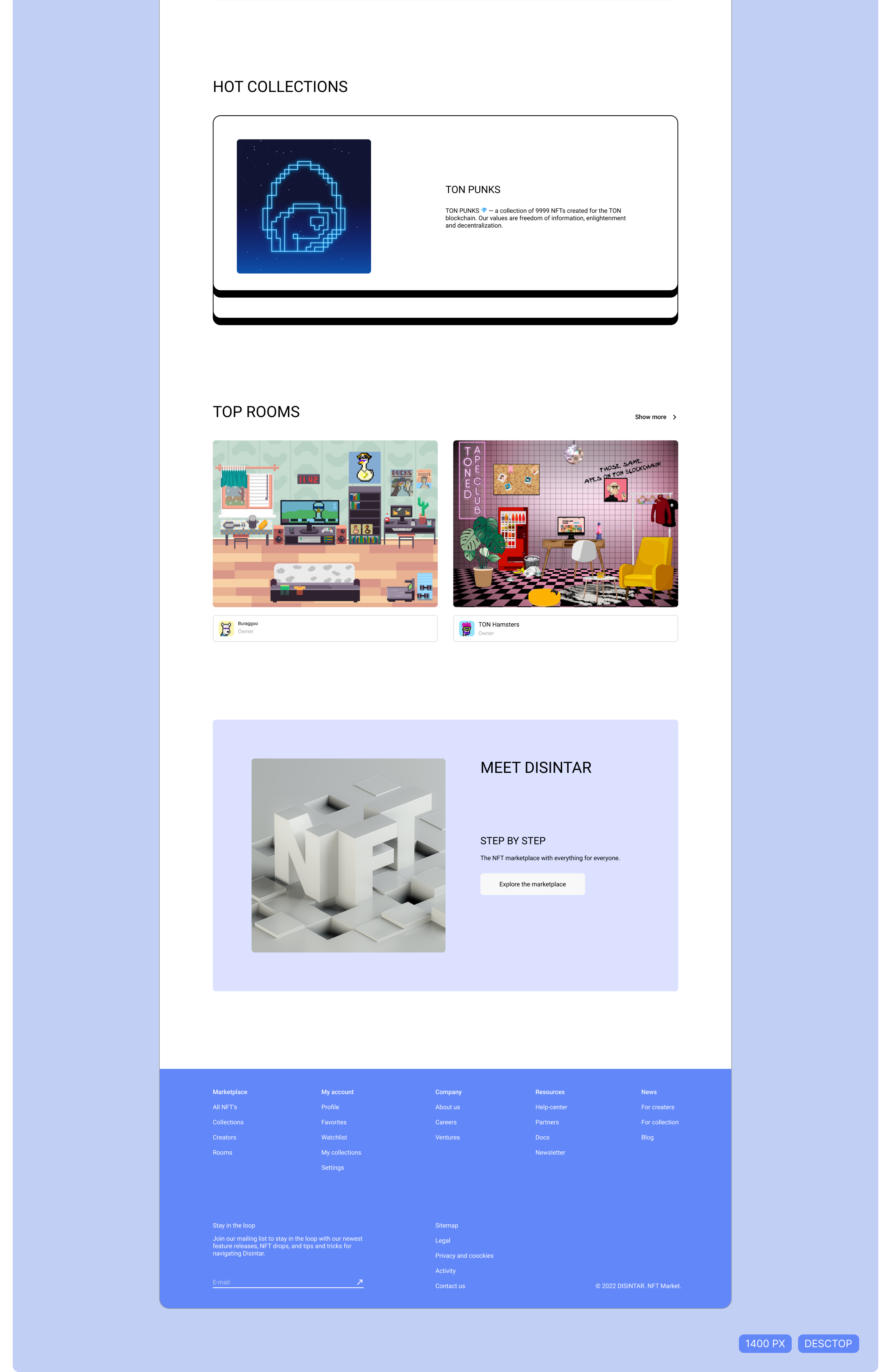 NFT market / disintar.io / E-commerce redesign — Изображение №4 — Интерфейсы на Dprofile