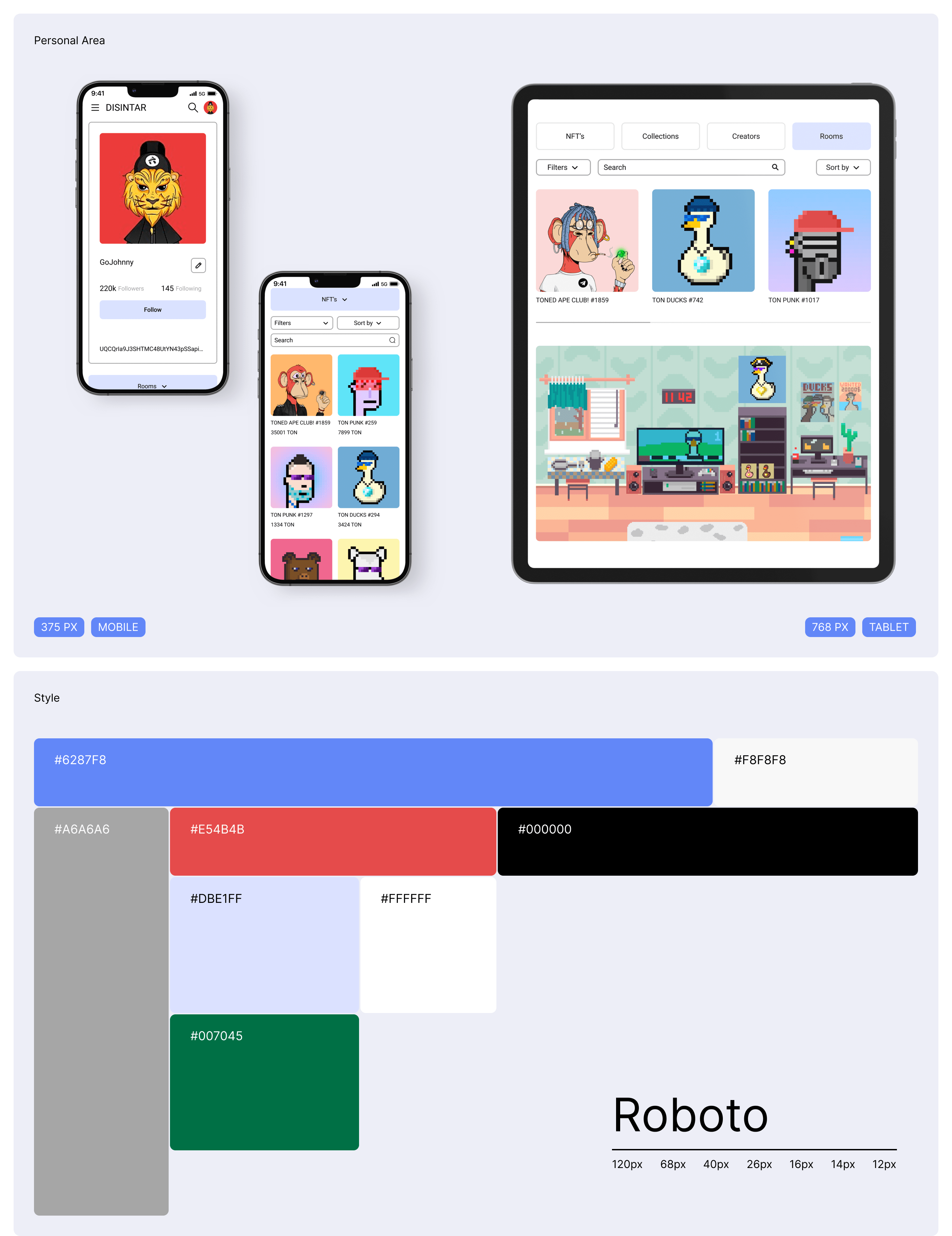 NFT market / disintar.io / E-commerce redesign — Изображение №7 — Интерфейсы на Dprofile