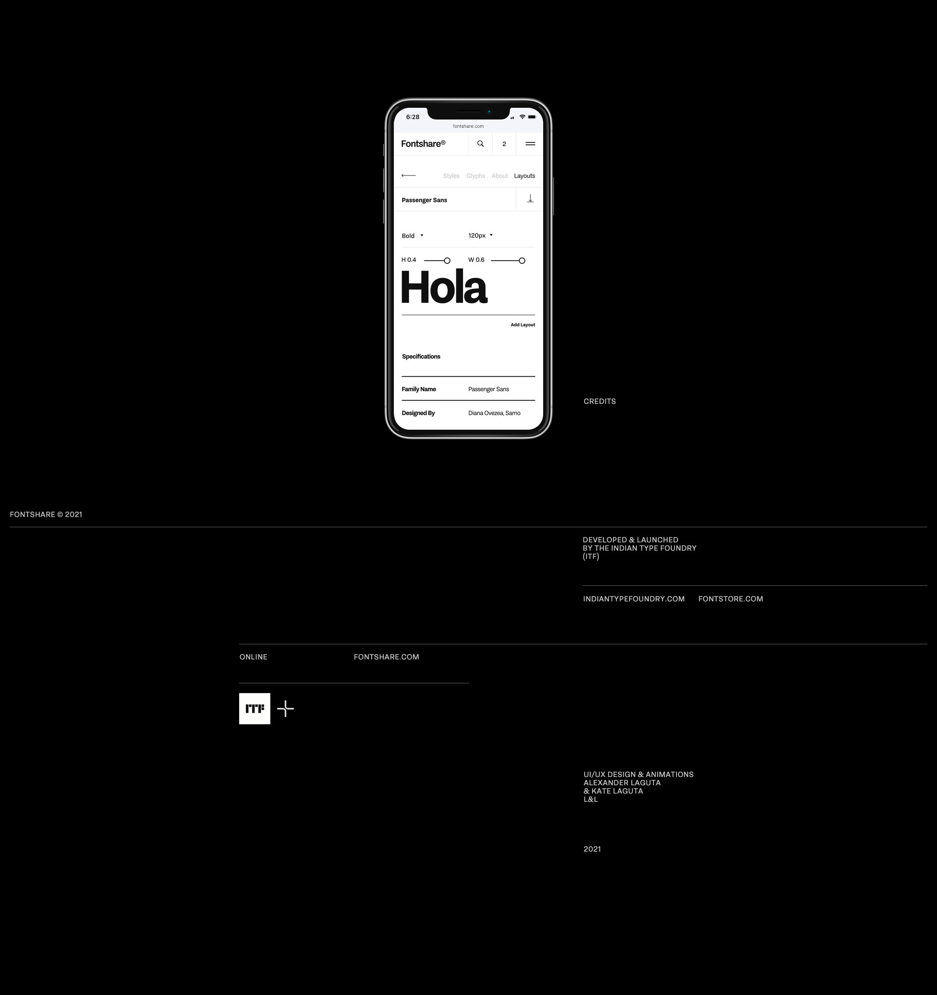 Fontshare — Изображение №23 — Интерфейсы, Анимация на Dprofile