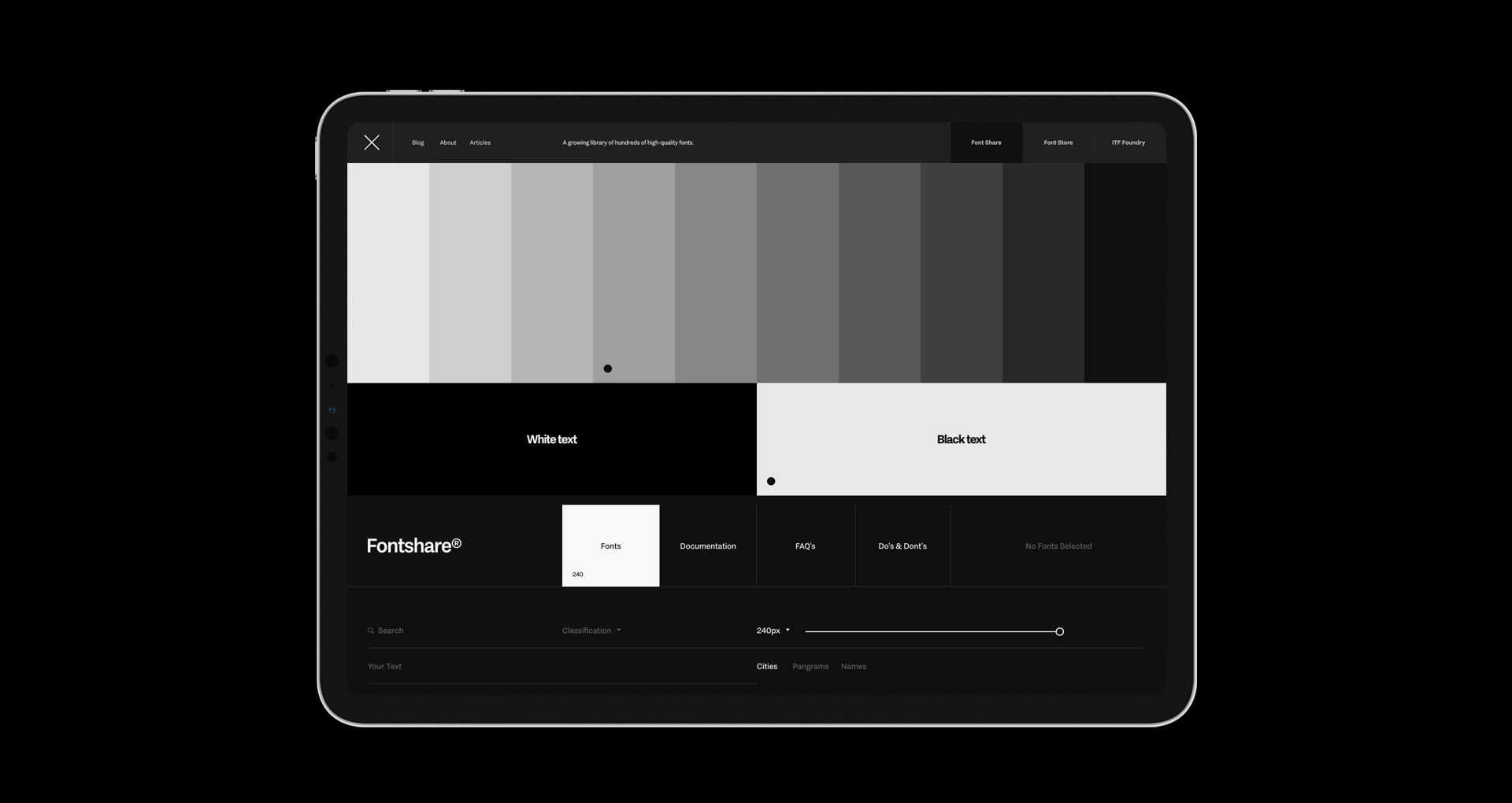 Fontshare — Изображение №20 — Интерфейсы, Анимация на Dprofile