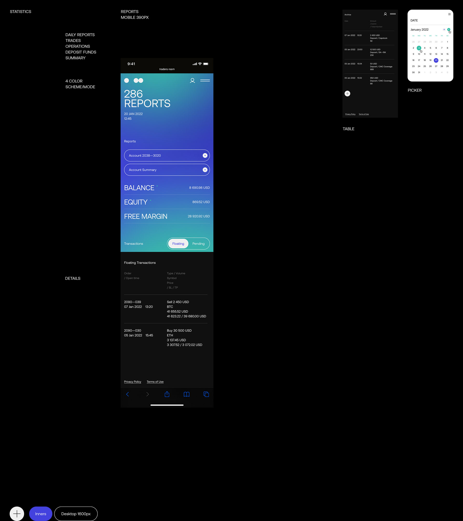 AMQ Traders — Изображение №4 — Интерфейсы, Анимация на Dprofile