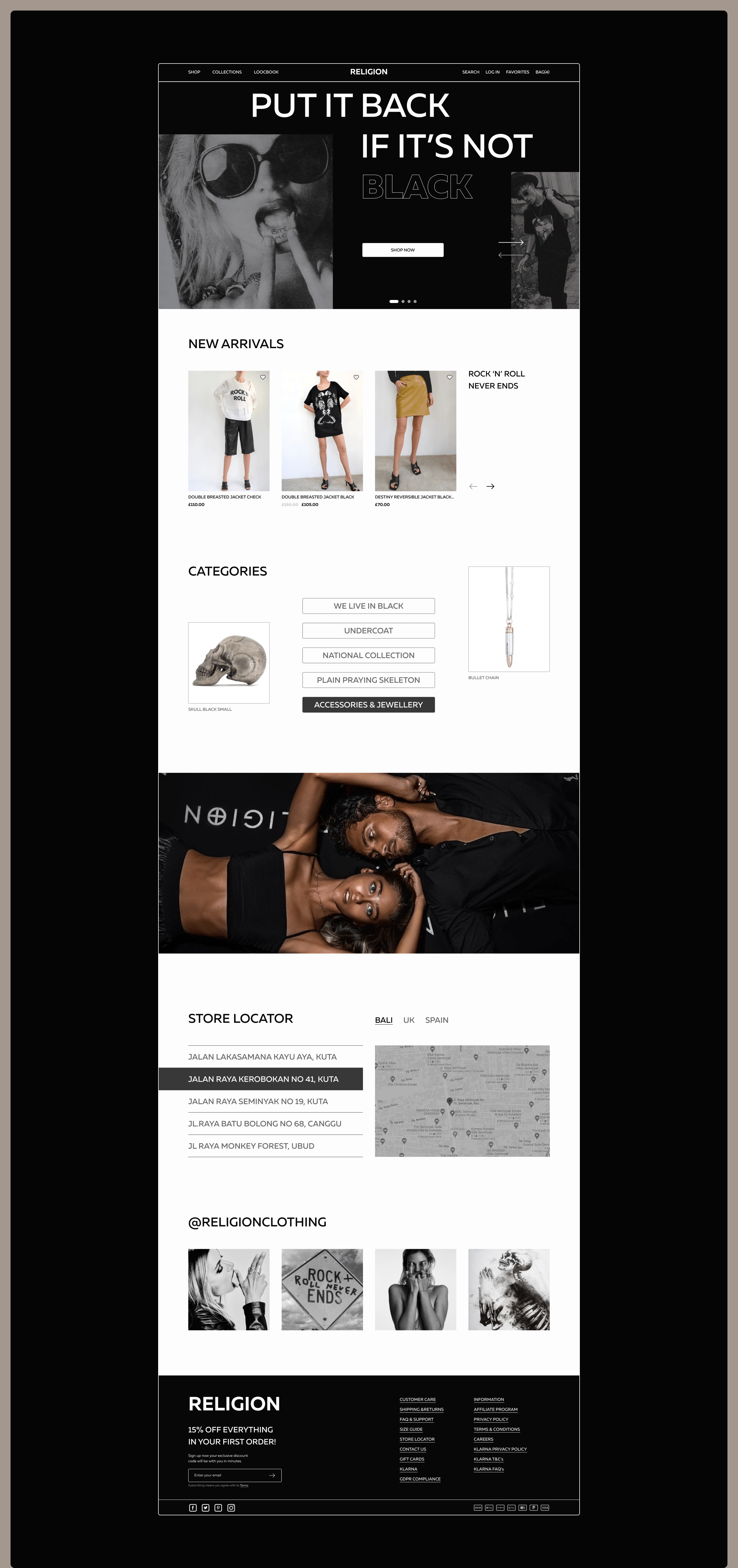 RELIGION | E-commerce redesign — Изображение №2 — Интерфейсы на Dprofile