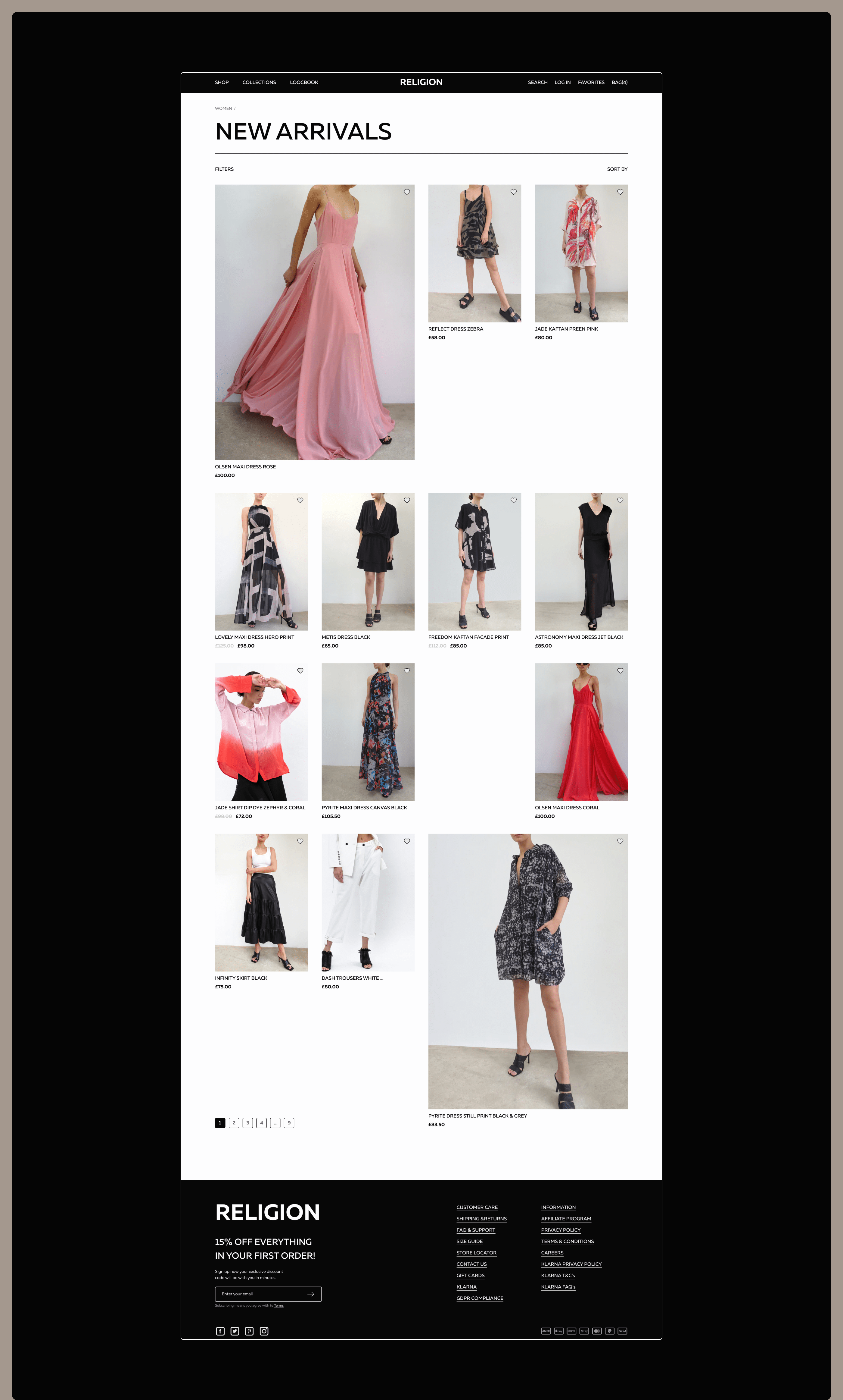 RELIGION | E-commerce redesign — Изображение №4 — Интерфейсы на Dprofile