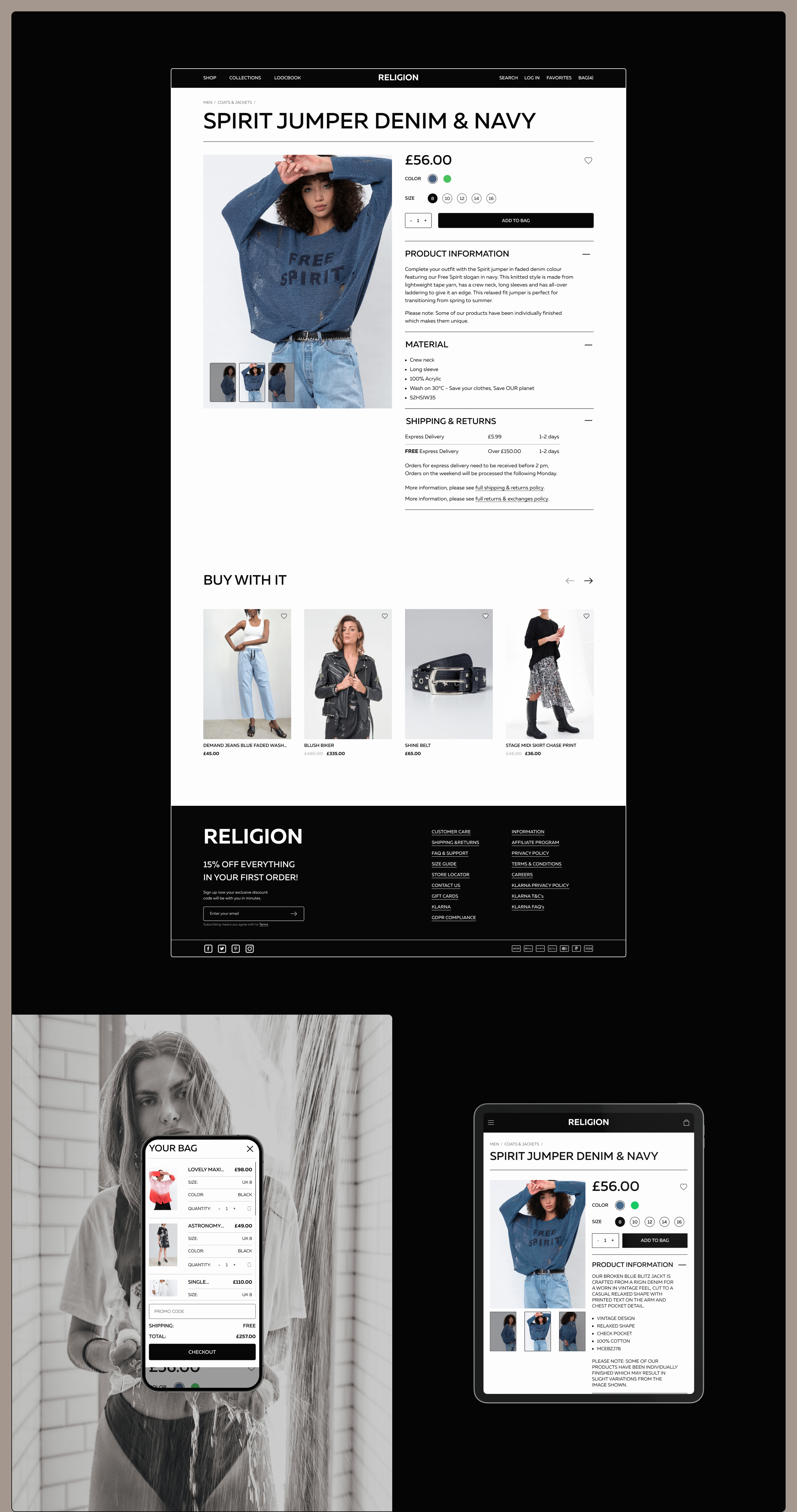 RELIGION | E-commerce redesign — Изображение №6 — Интерфейсы на Dprofile