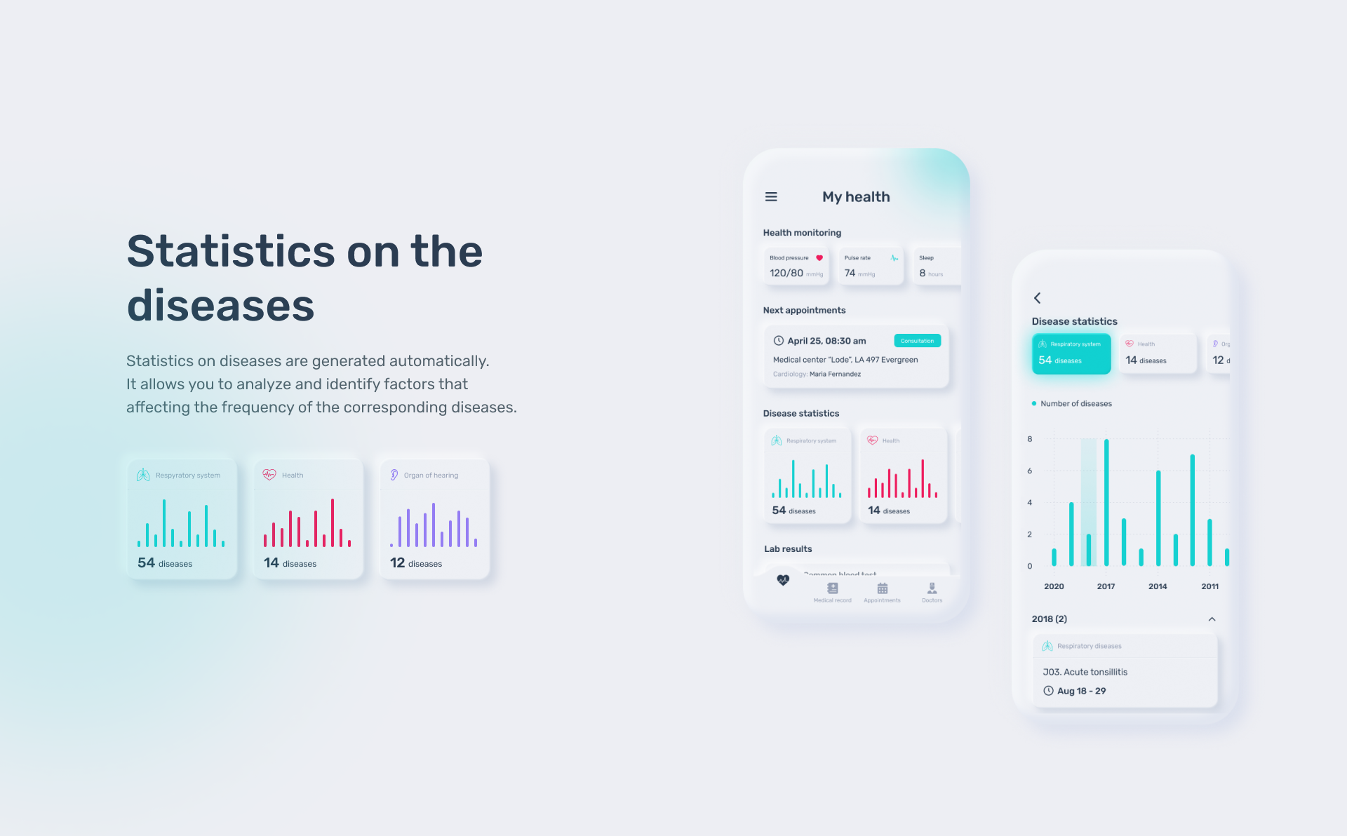 Medical Record Mobile App — Изображение №3 — Интерфейсы, Анимация на Dprofile