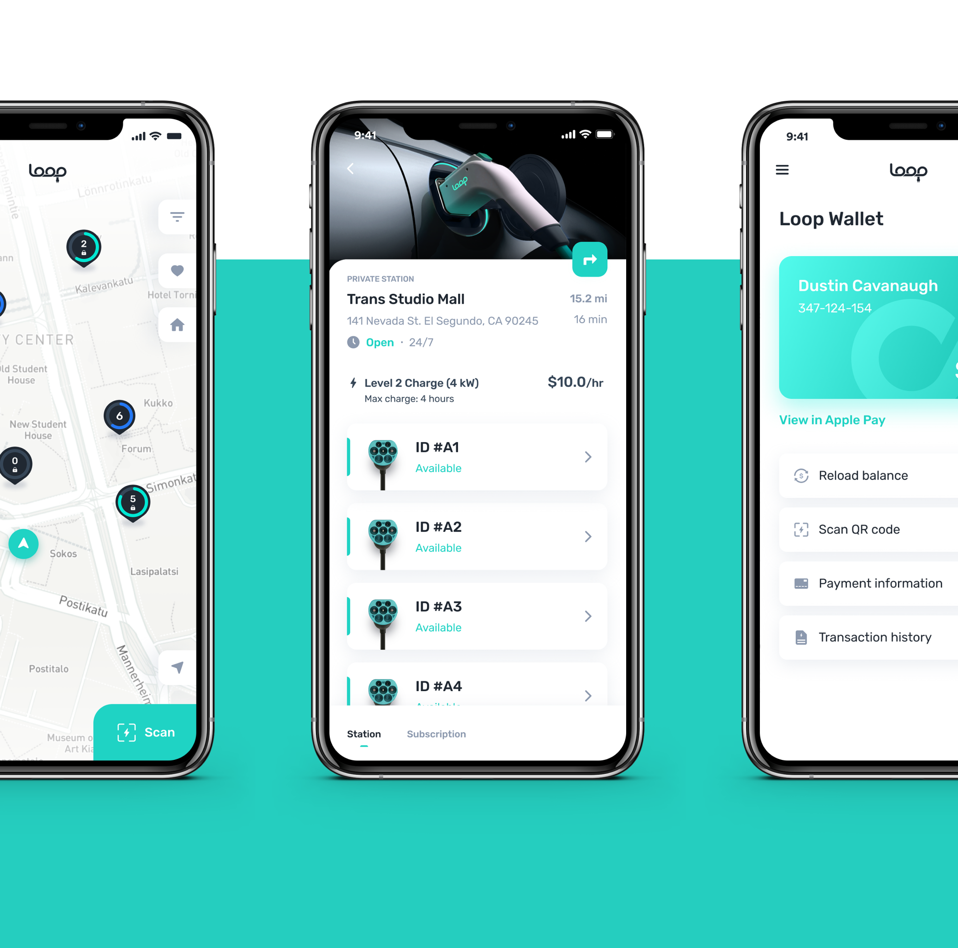 LOOP EV Charger App — Изображение №3 — Интерфейсы, Анимация на Dprofile