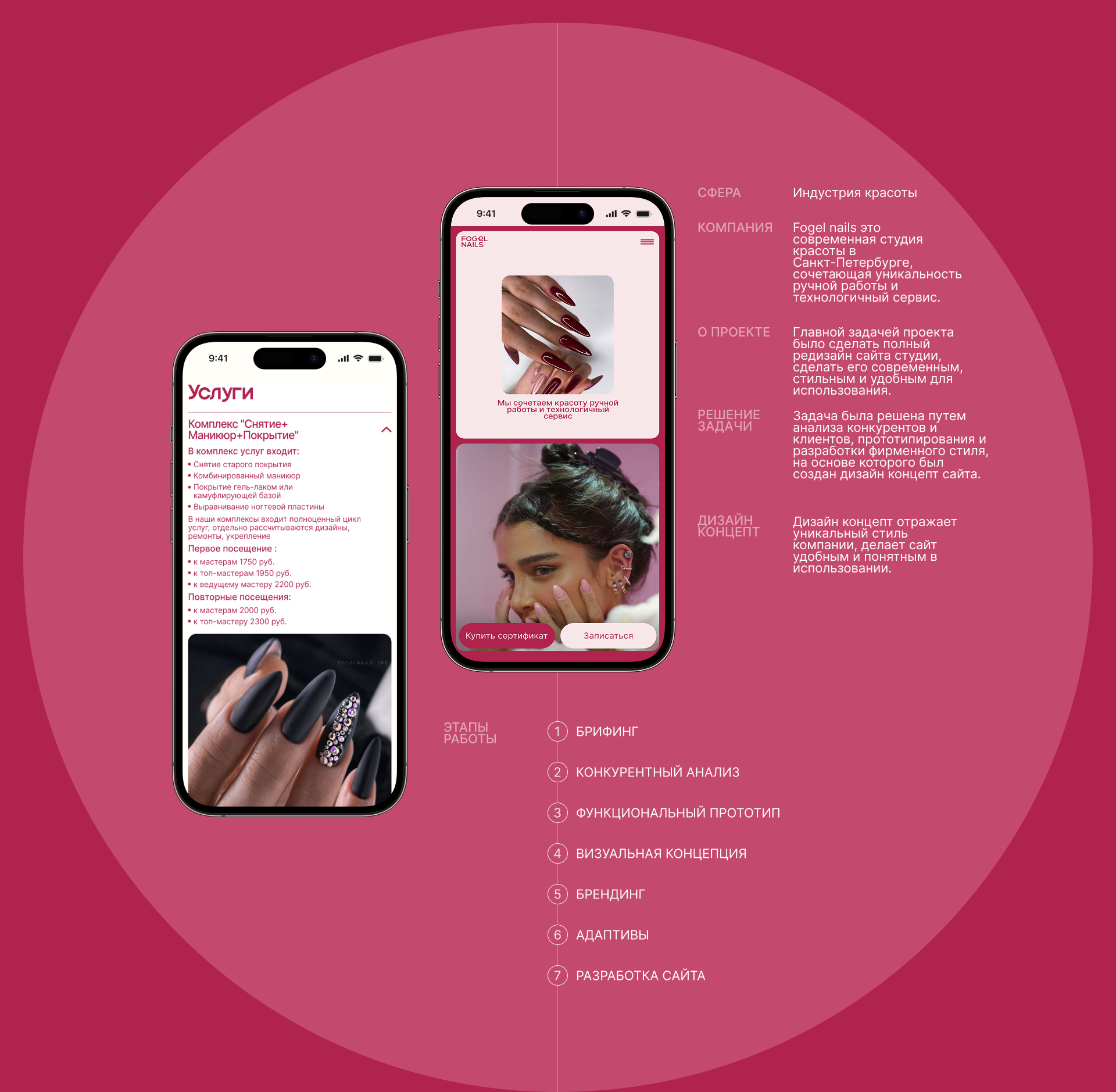 FOGEL NAILS | CORPORATE WEBSITE — Изображение №2 — Интерфейсы на Dprofile