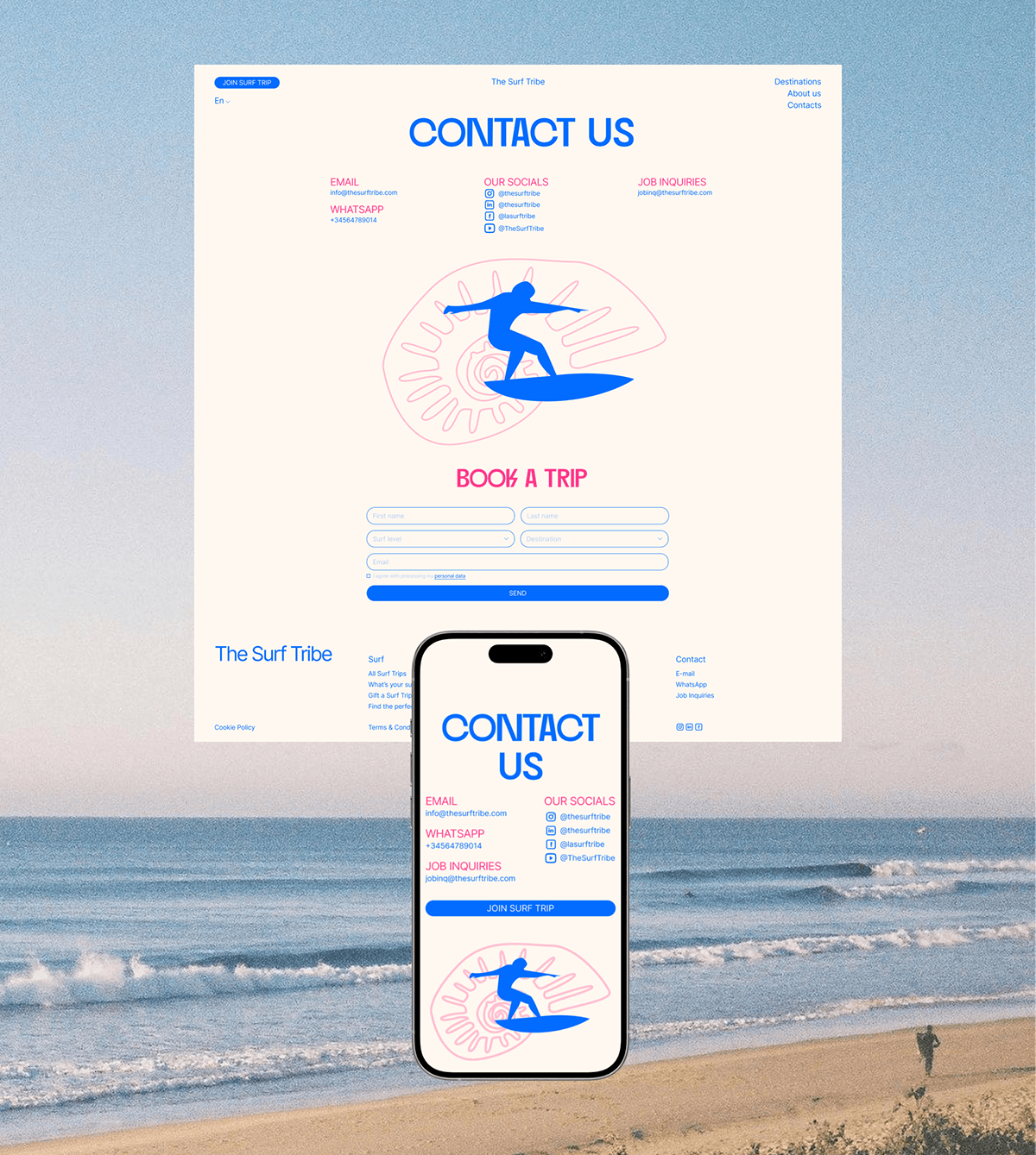 The Surf Tribe | Corporate website redesign — Изображение №14 — Интерфейсы, Брендинг на Dprofile