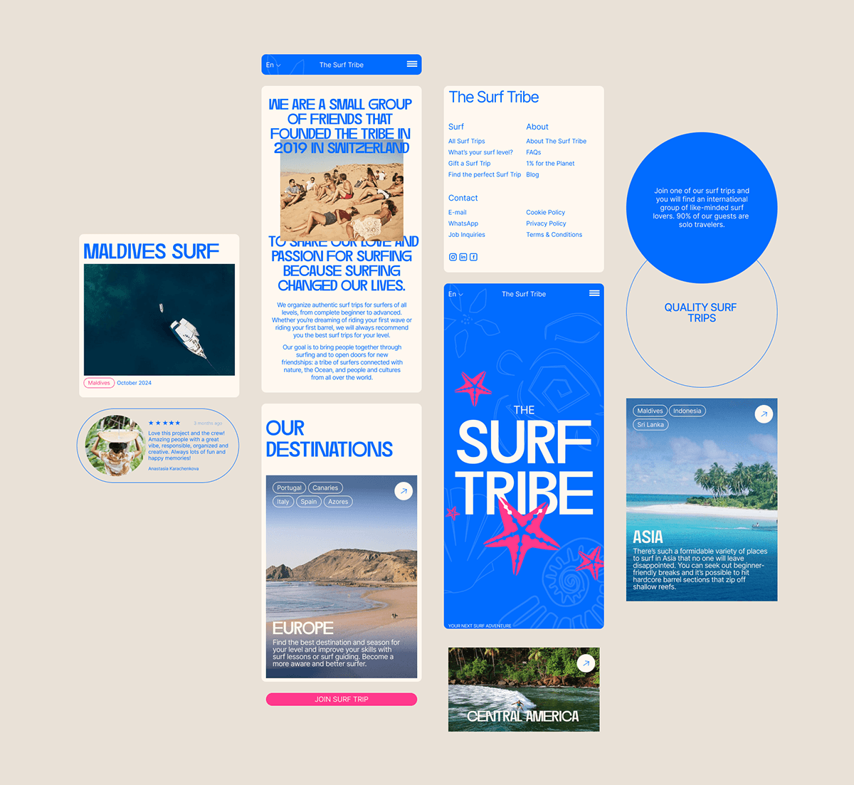 The Surf Tribe | Corporate website redesign — Изображение №4 — Интерфейсы, Брендинг на Dprofile
