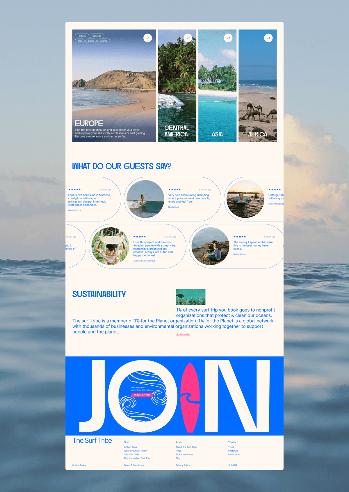 The Surf Tribe | Corporate website redesign — Изображение №5 — Интерфейсы, Брендинг на Dprofile