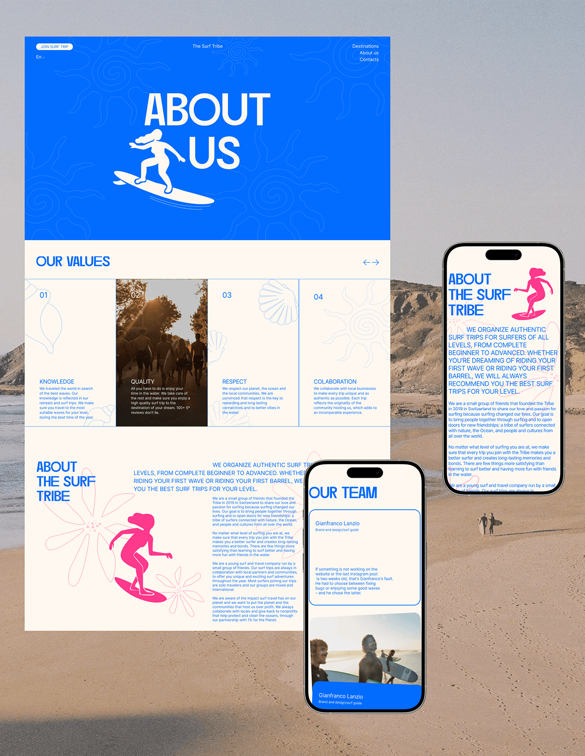 The Surf Tribe | Corporate website redesign — Изображение №12 — Интерфейсы, Брендинг на Dprofile