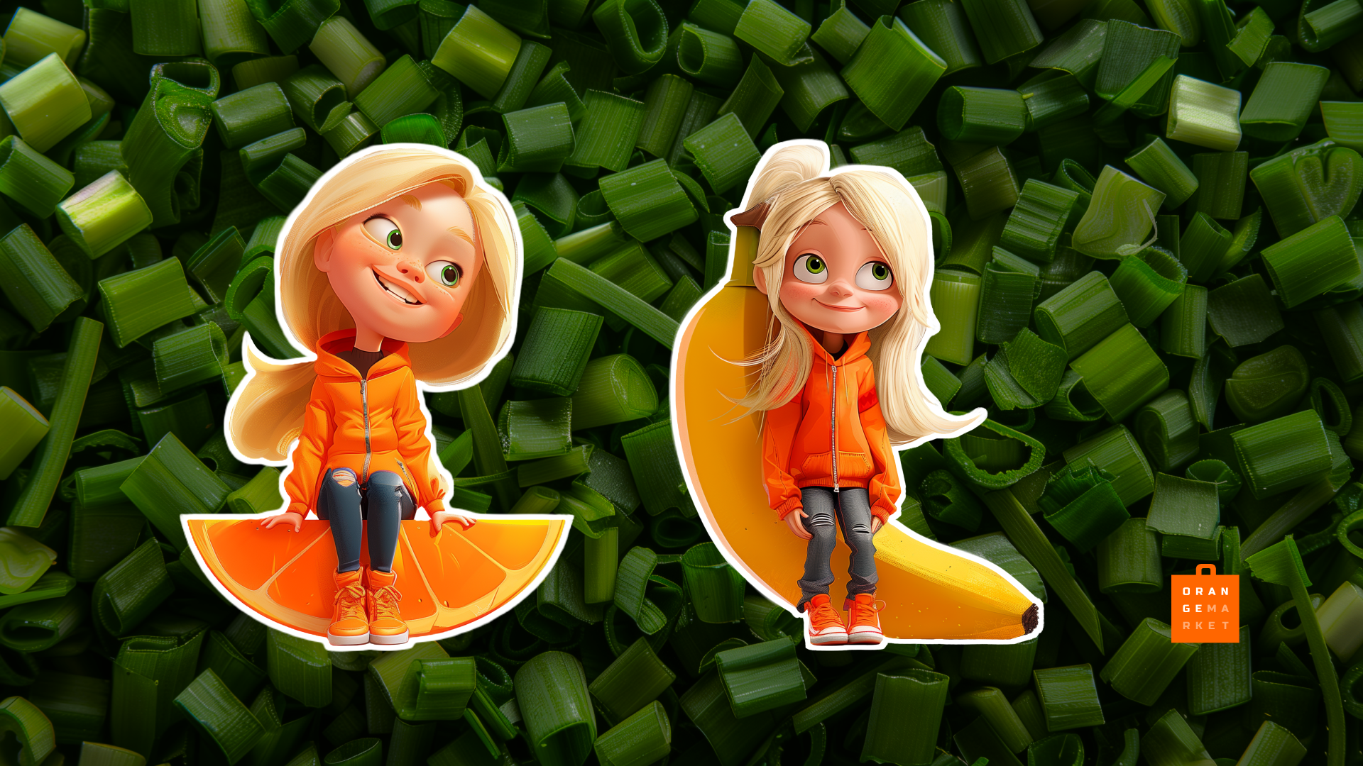 ORANGE MARKET. Логотип, маскот, фирменный стиль. — Изображение №7 — Брендинг, Иллюстрация на Dprofile