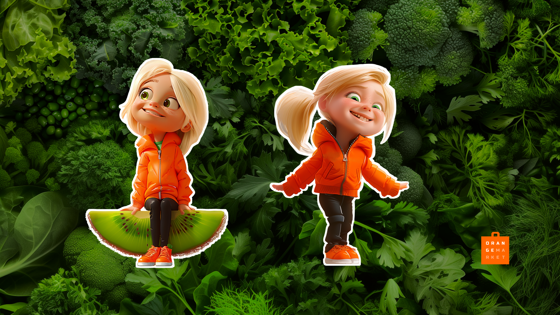 ORANGE MARKET. Логотип, маскот, фирменный стиль. — Изображение №9 — Брендинг, Иллюстрация на Dprofile