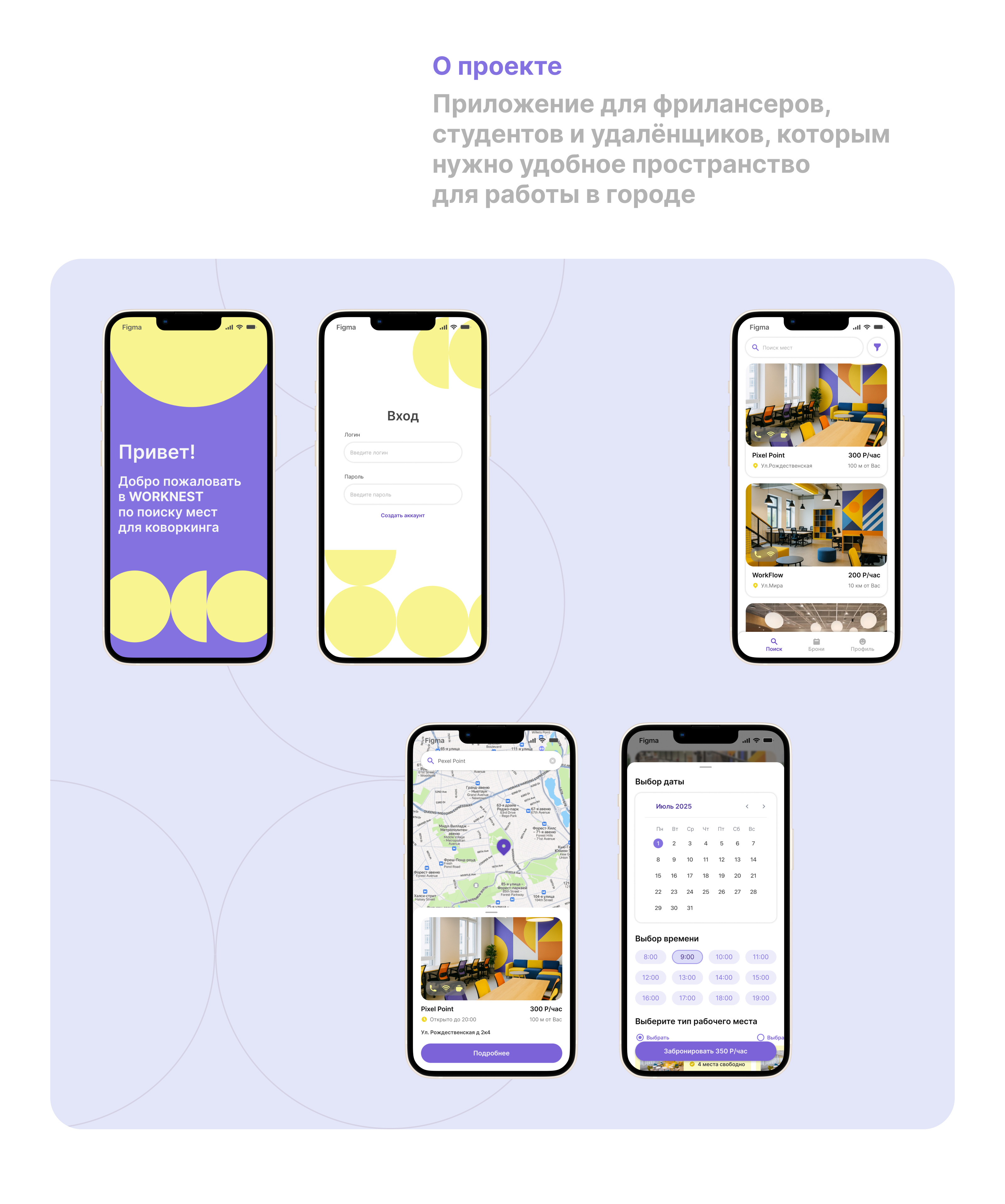 UI/UX-дизайн сервиса WorkNest: быстрый поиск коворкингов — Изображение №2 — Интерфейсы на Dprofile