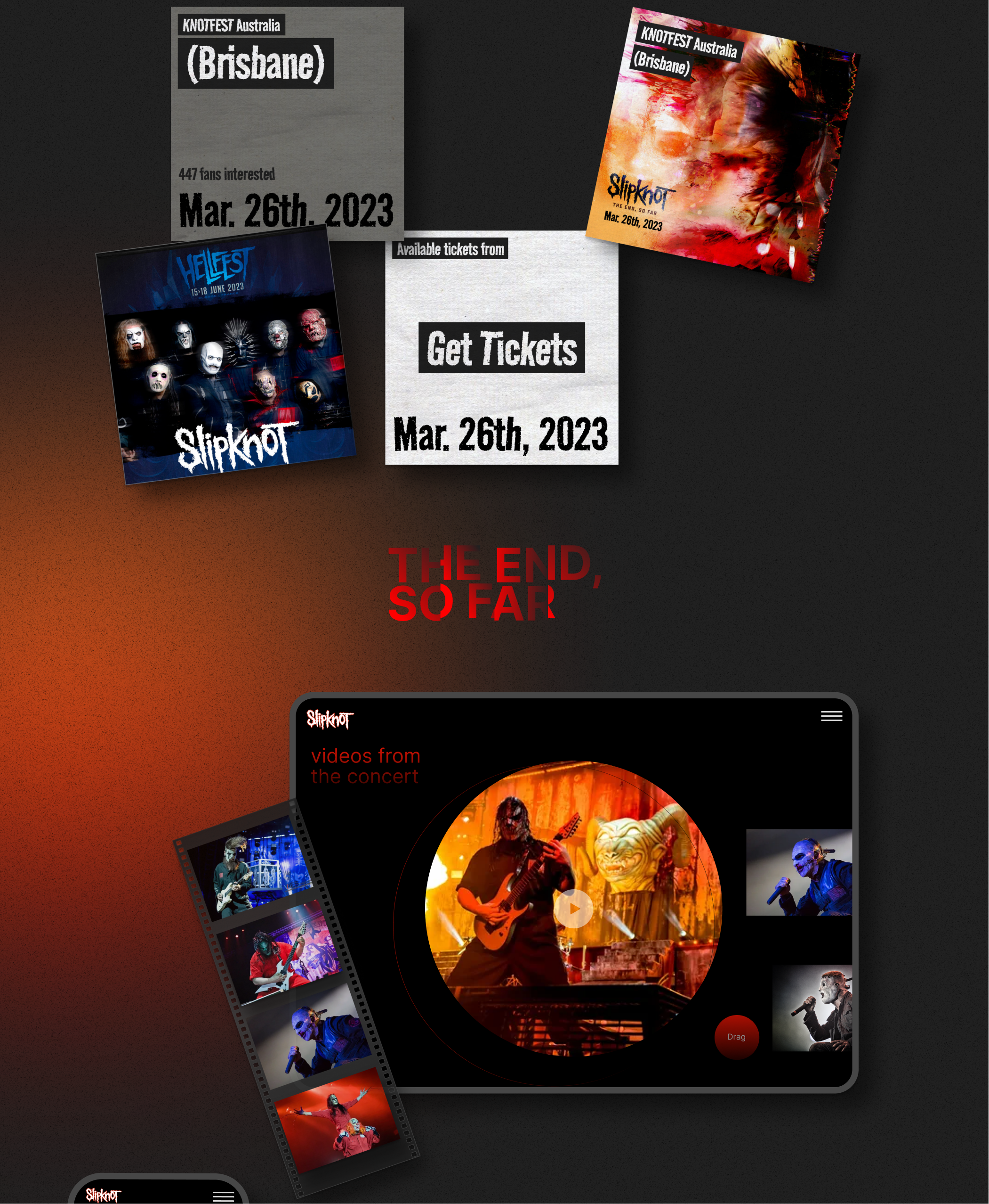 Сайт ню-метал-группы Slipknot — Изображение №5 — Интерфейсы на Dprofile