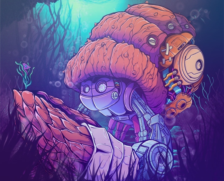 Жители глубин — Иллюстрация на Dprofile