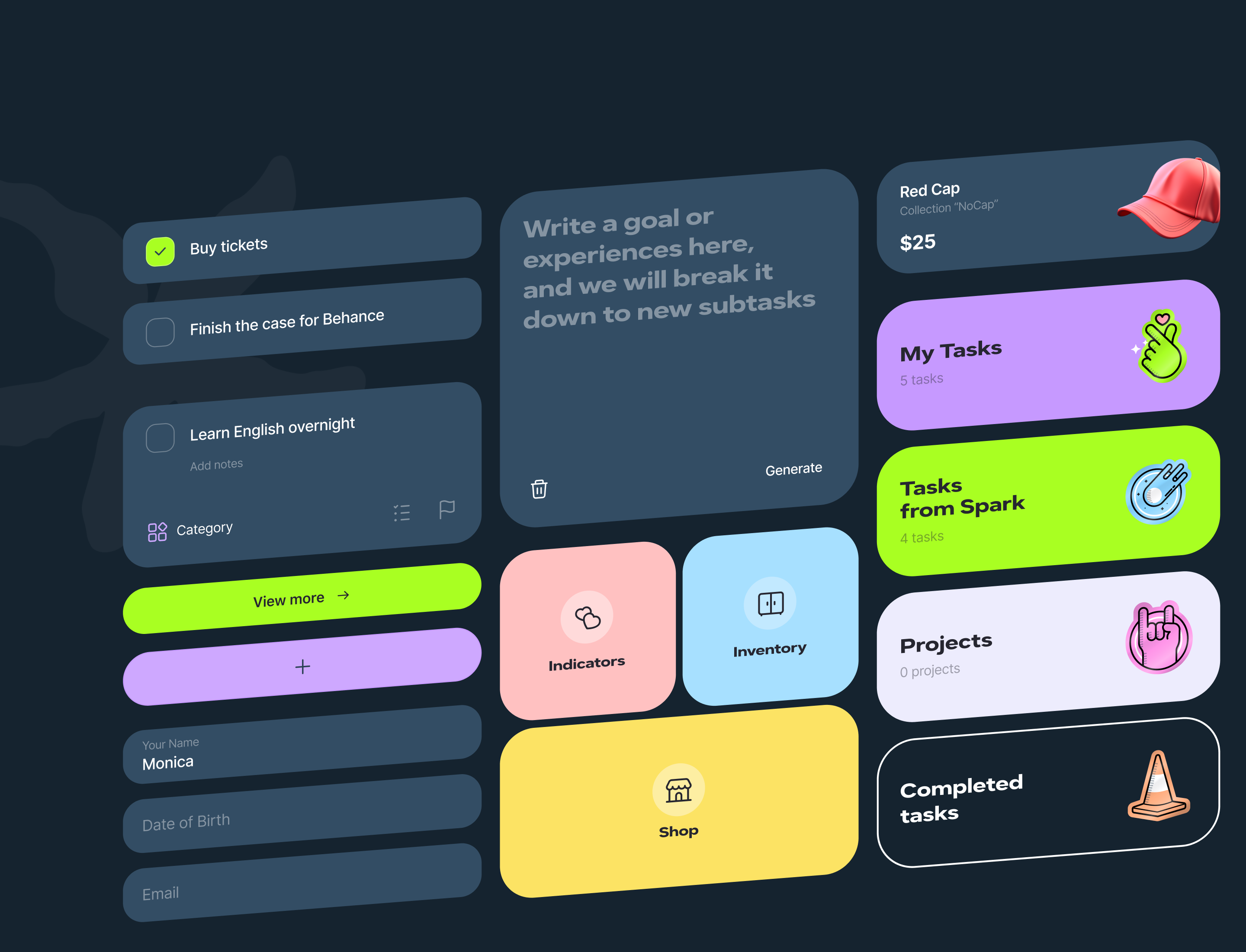 Spark — Productivity App — Изображение №5 — Интерфейсы на Dprofile