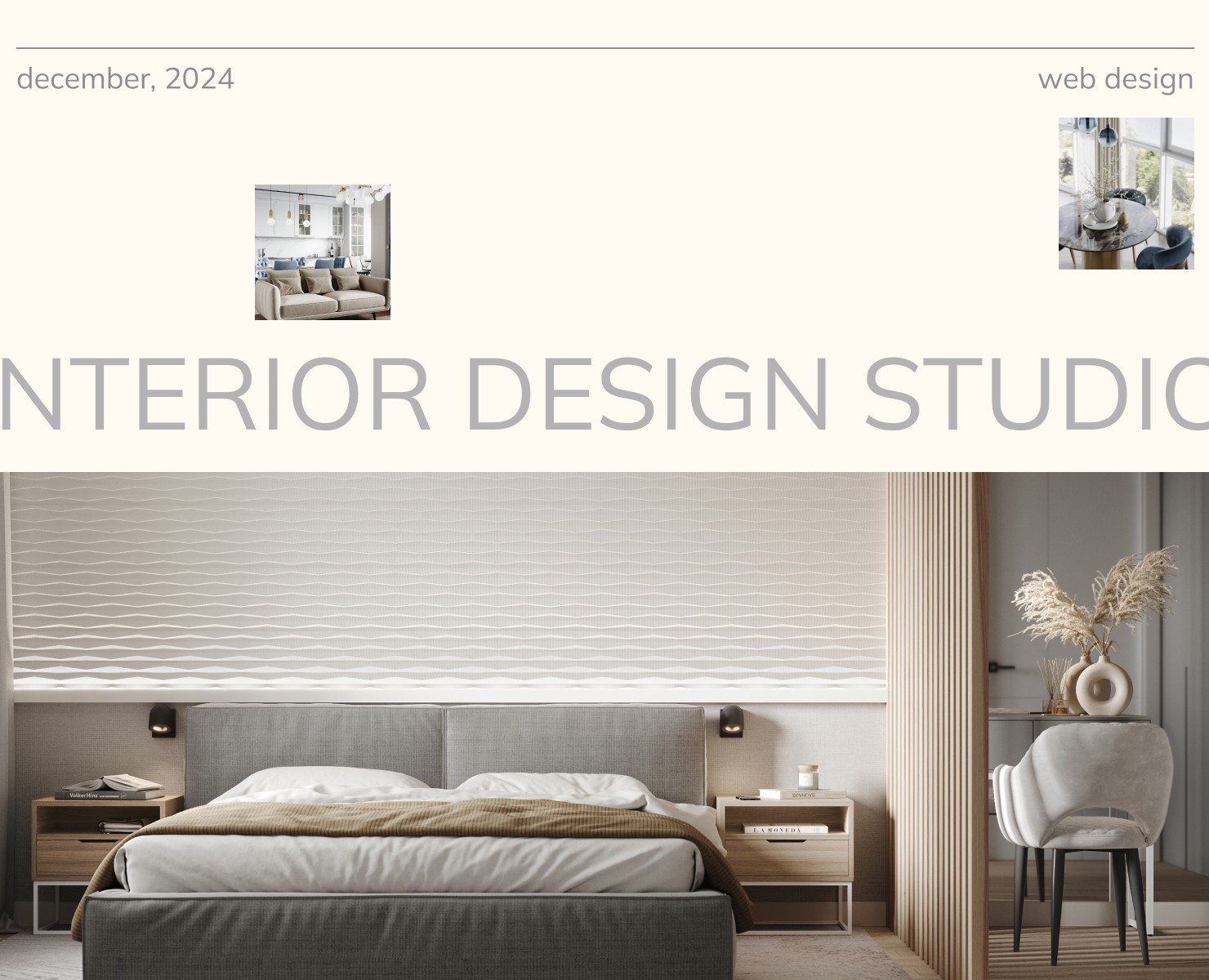 Сайт для студии дизайна интерьера / Interior studio website — Интерфейсы на Dprofile