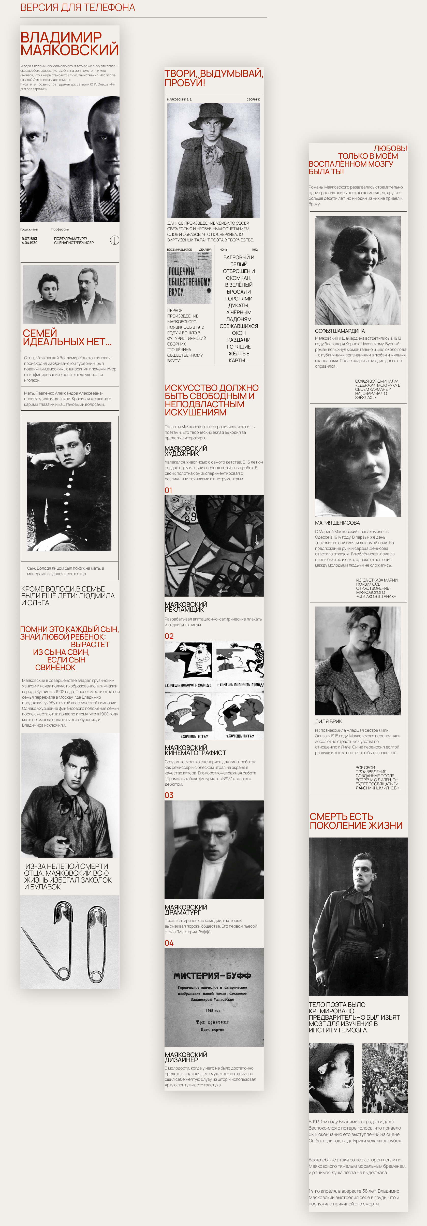 <!--[-->Маяковский В. В.\Лендинг логрид<!--]--> — Изображение №9 — Брендинг на Dprofile