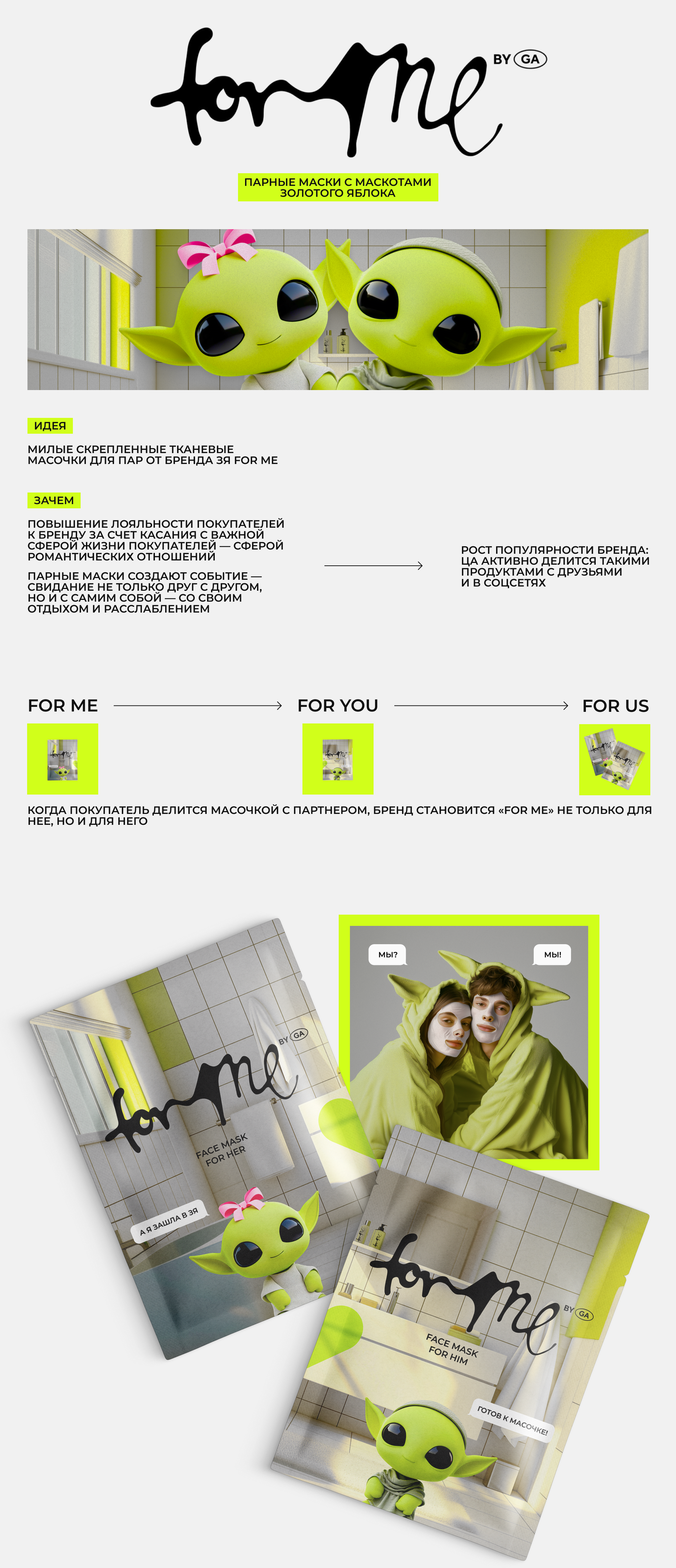 Парные маски FOR ME — Изображение №1 — Брендинг, Маркетинг на Dprofile