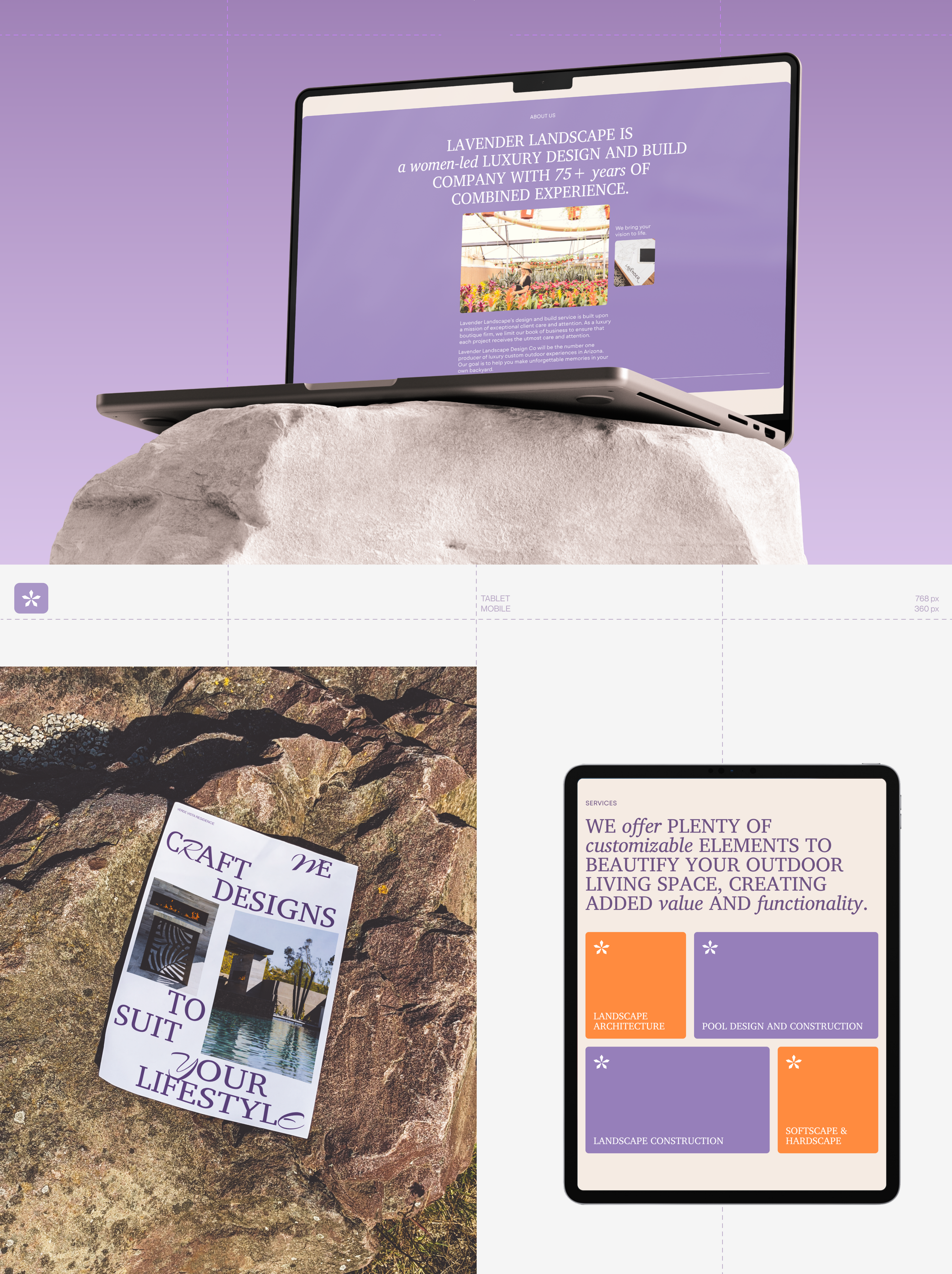 Lavender Landscape design company/landing page — Лендинг — Изображение №8 — Интерфейсы на Dprofile