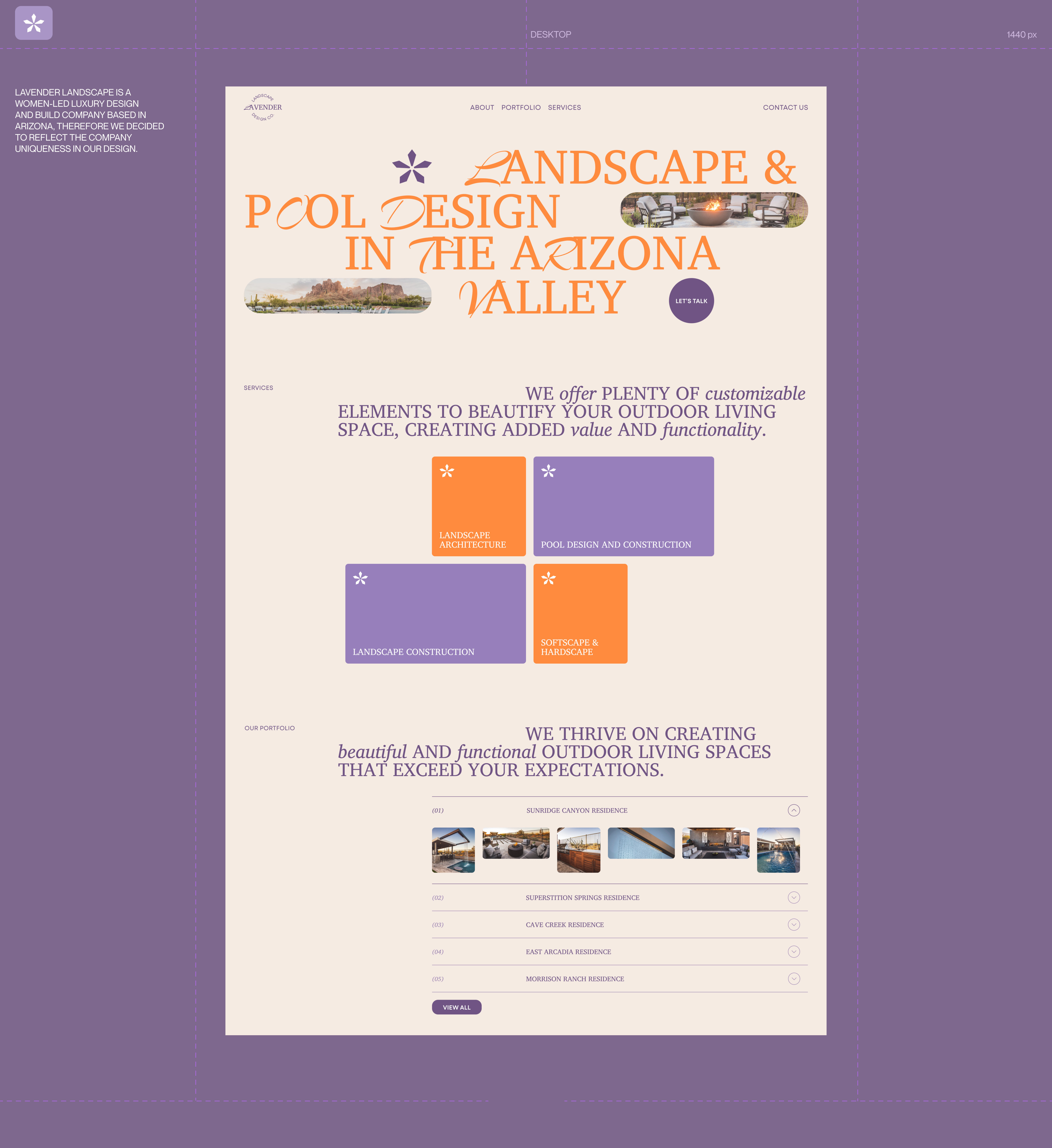 Lavender Landscape design company/landing page — Лендинг — Изображение №3 — Интерфейсы на Dprofile