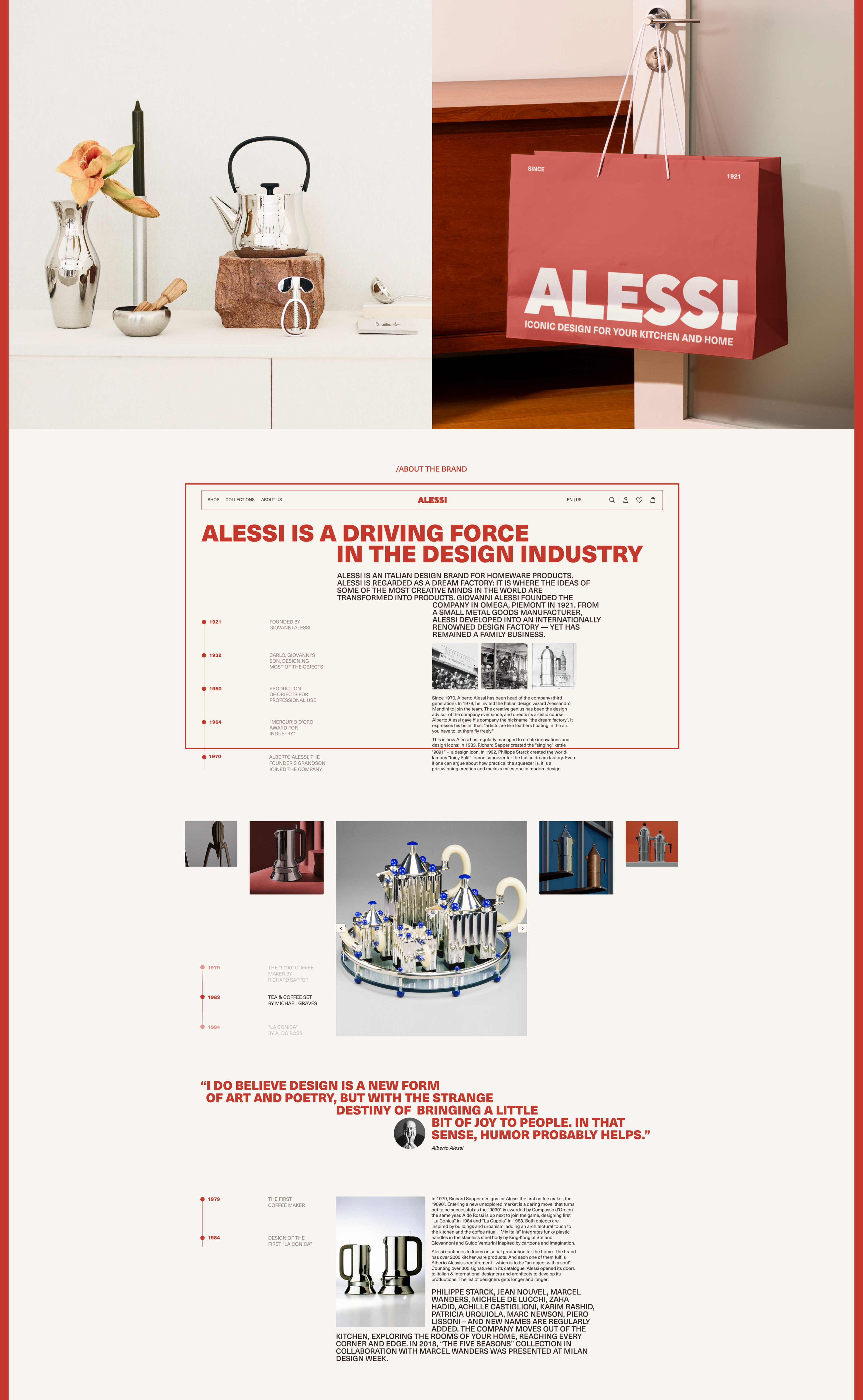 ALESSI/E-commerce — Интернет-магазин — Изображение №6 — Интерфейсы, Брендинг на Dprofile