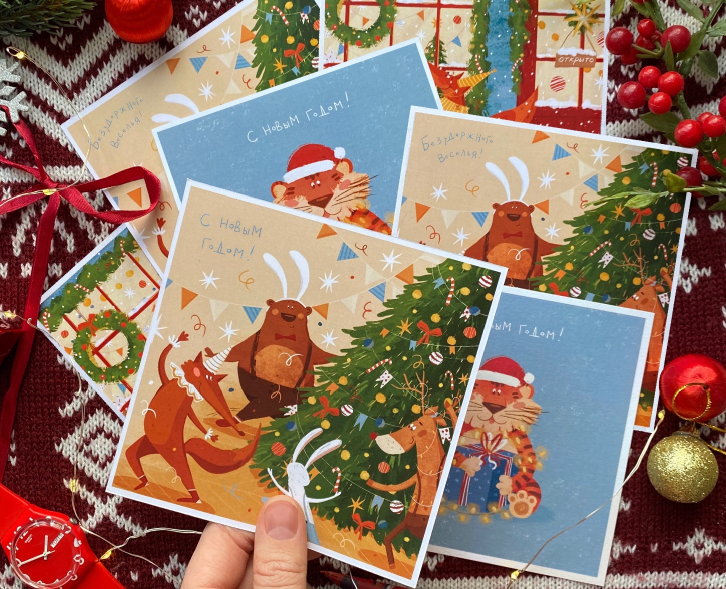 Christmas postcards — Иллюстрация на Dprofile