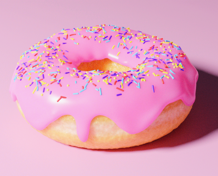 Donut model in Blender — Иллюстрация, Графика, 3D на Dprofile