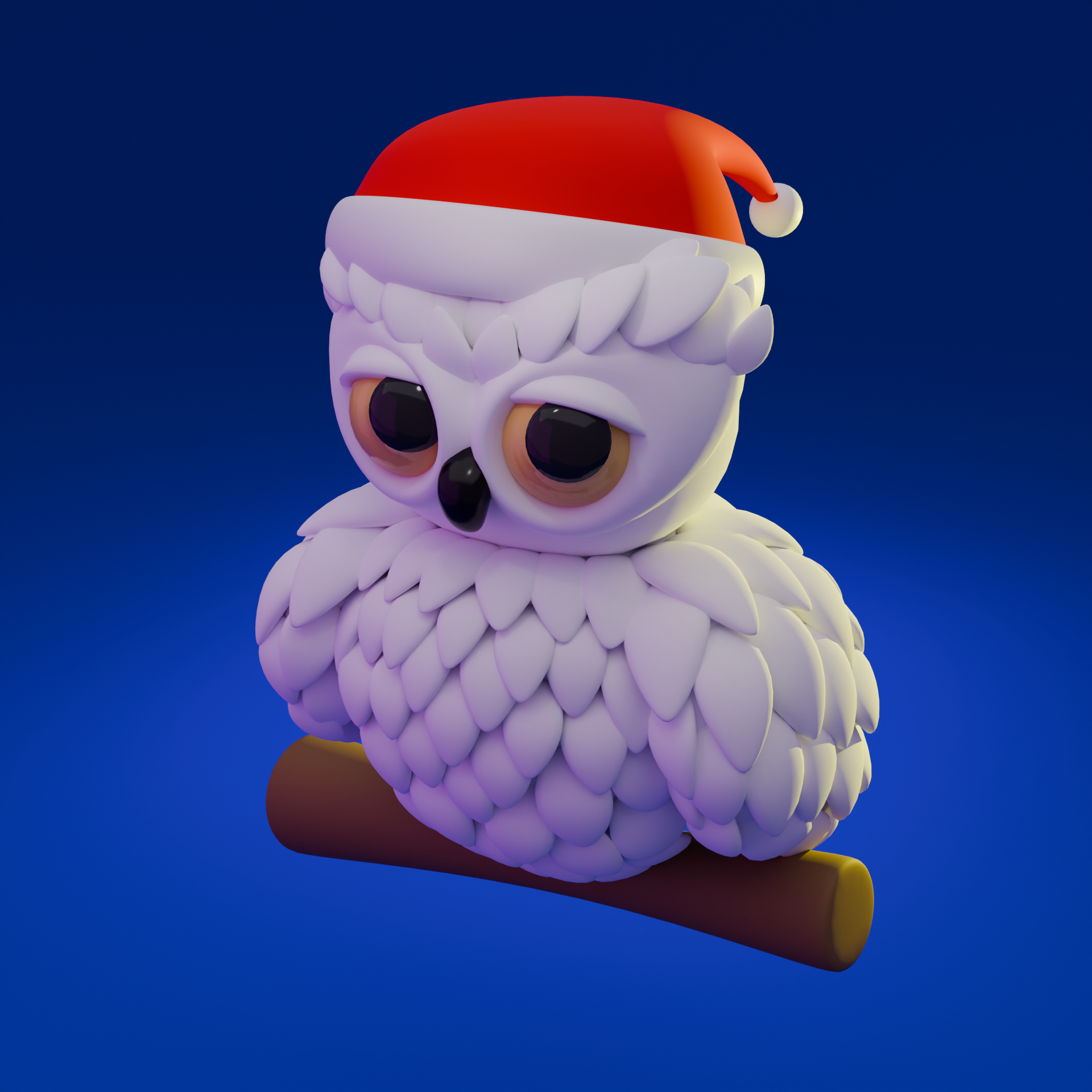 Santa's owl — Изображение №3 — Иллюстрация, 3D на Dprofile