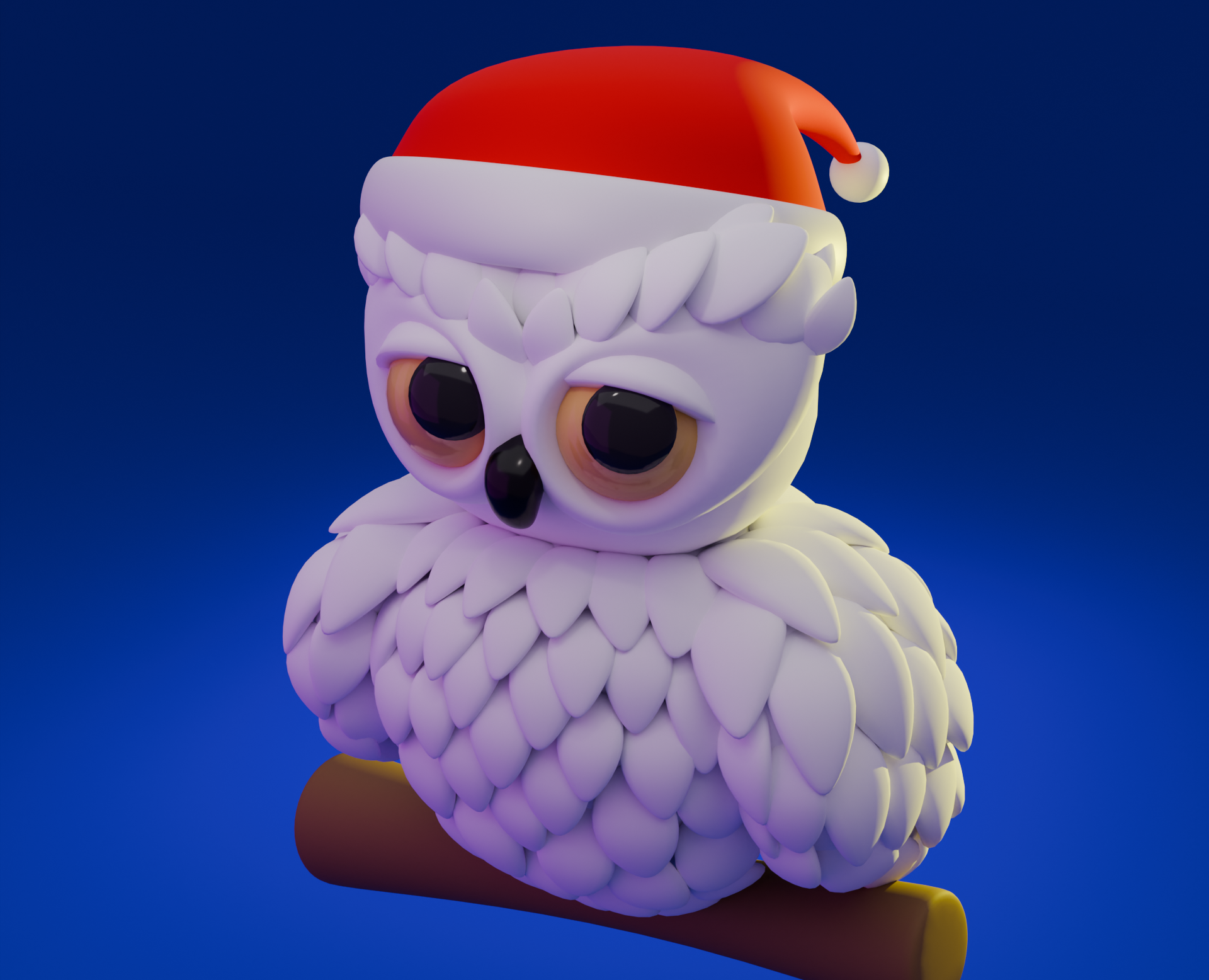 Santa's owl — Иллюстрация, 3D на Dprofile