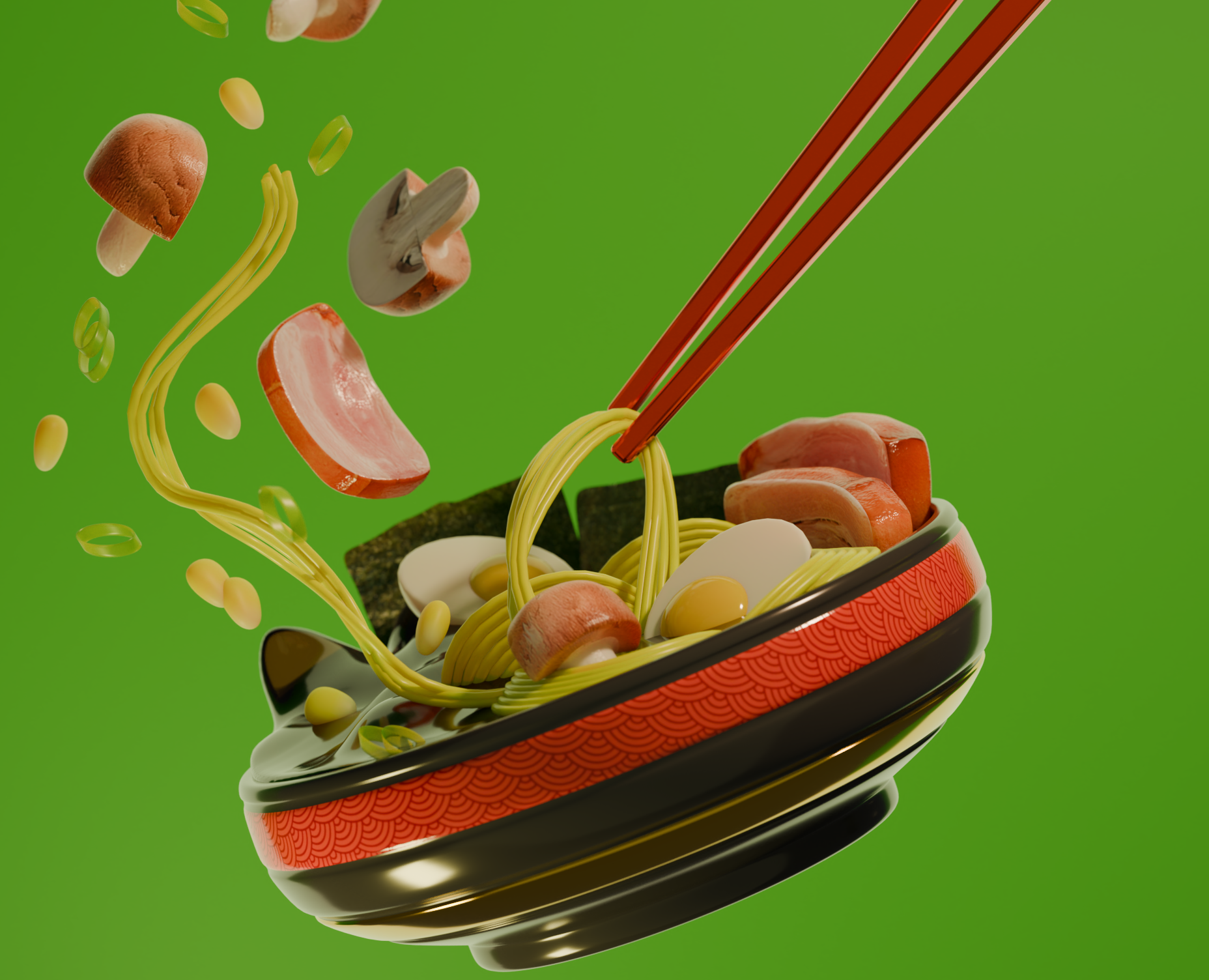 Well because I always eat ramen — Иллюстрация, 3D на Dprofile
