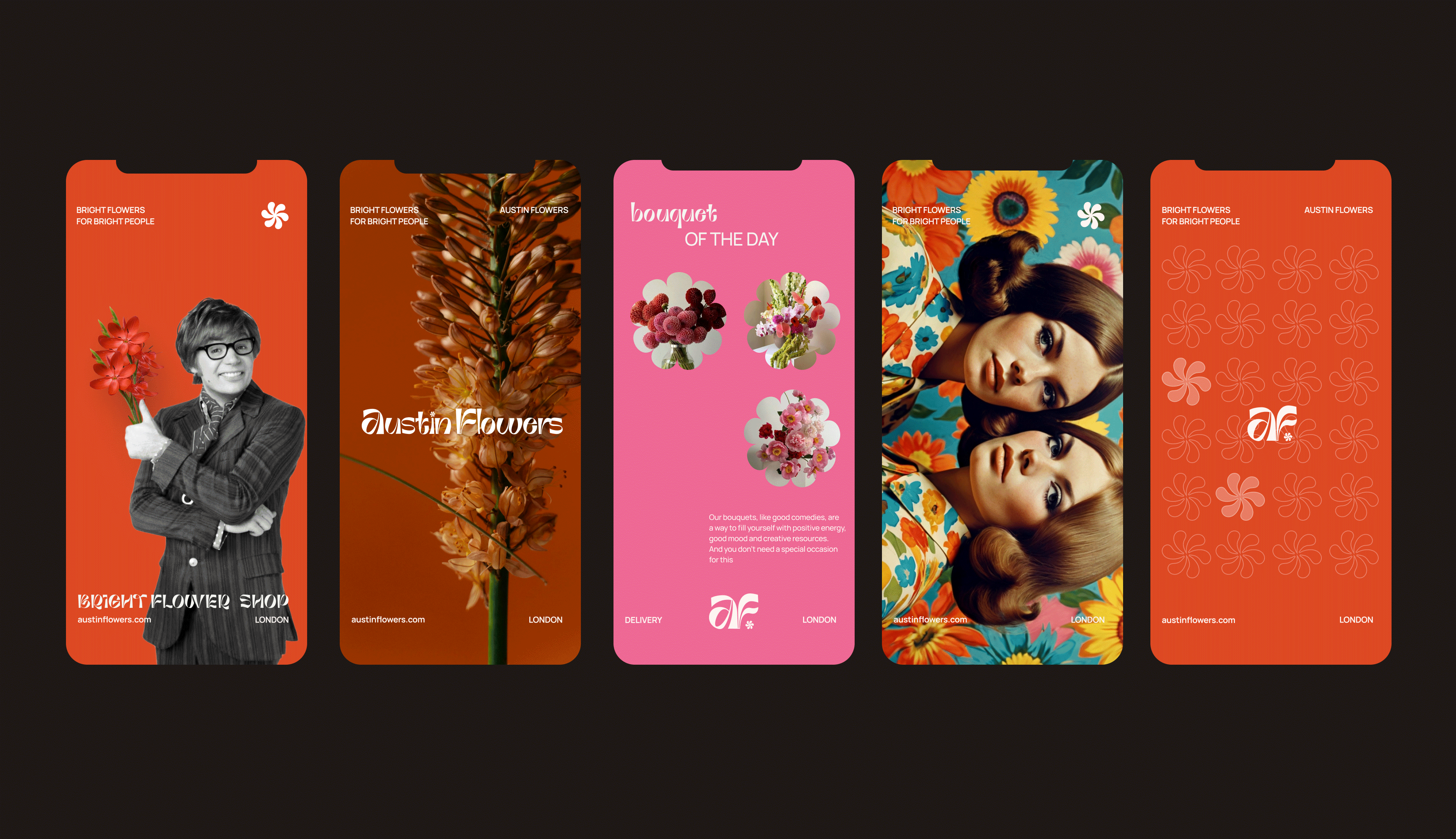 Austin Flowers — bright flower shop concept concept — Изображение №14 — Брендинг, Графика на Dprofile