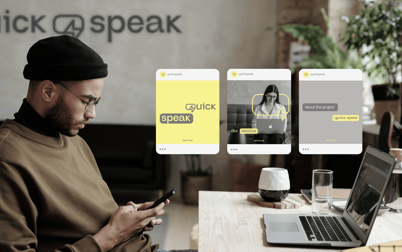 QuickSpeak — builder of interactive sites and widgets — Изображение №11 — Брендинг на Dprofile