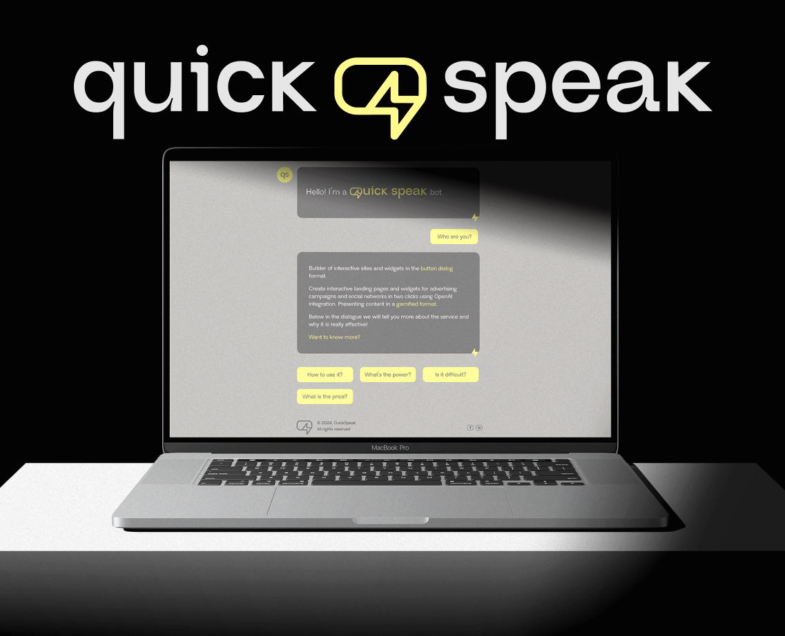 QuickSpeak — builder of interactive sites and widgets — Брендинг на Dprofile