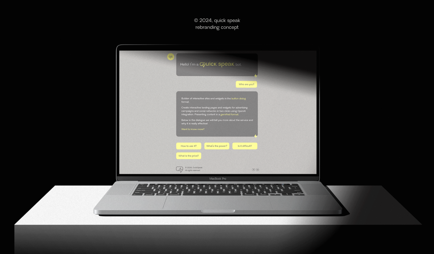 QuickSpeak — builder of interactive sites and widgets — Изображение №1 — Брендинг на Dprofile