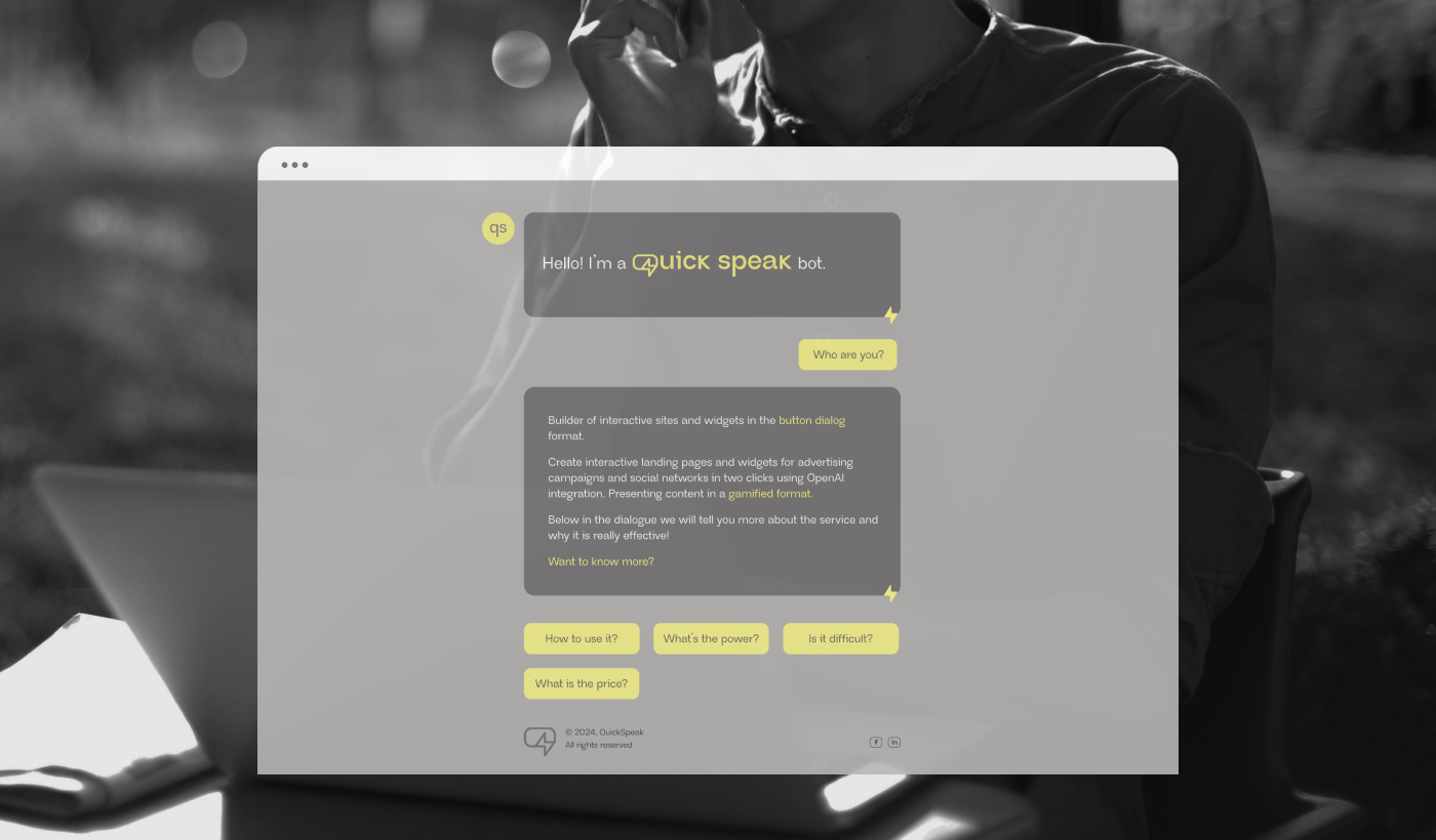 QuickSpeak — builder of interactive sites and widgets — Изображение №16 — Брендинг на Dprofile