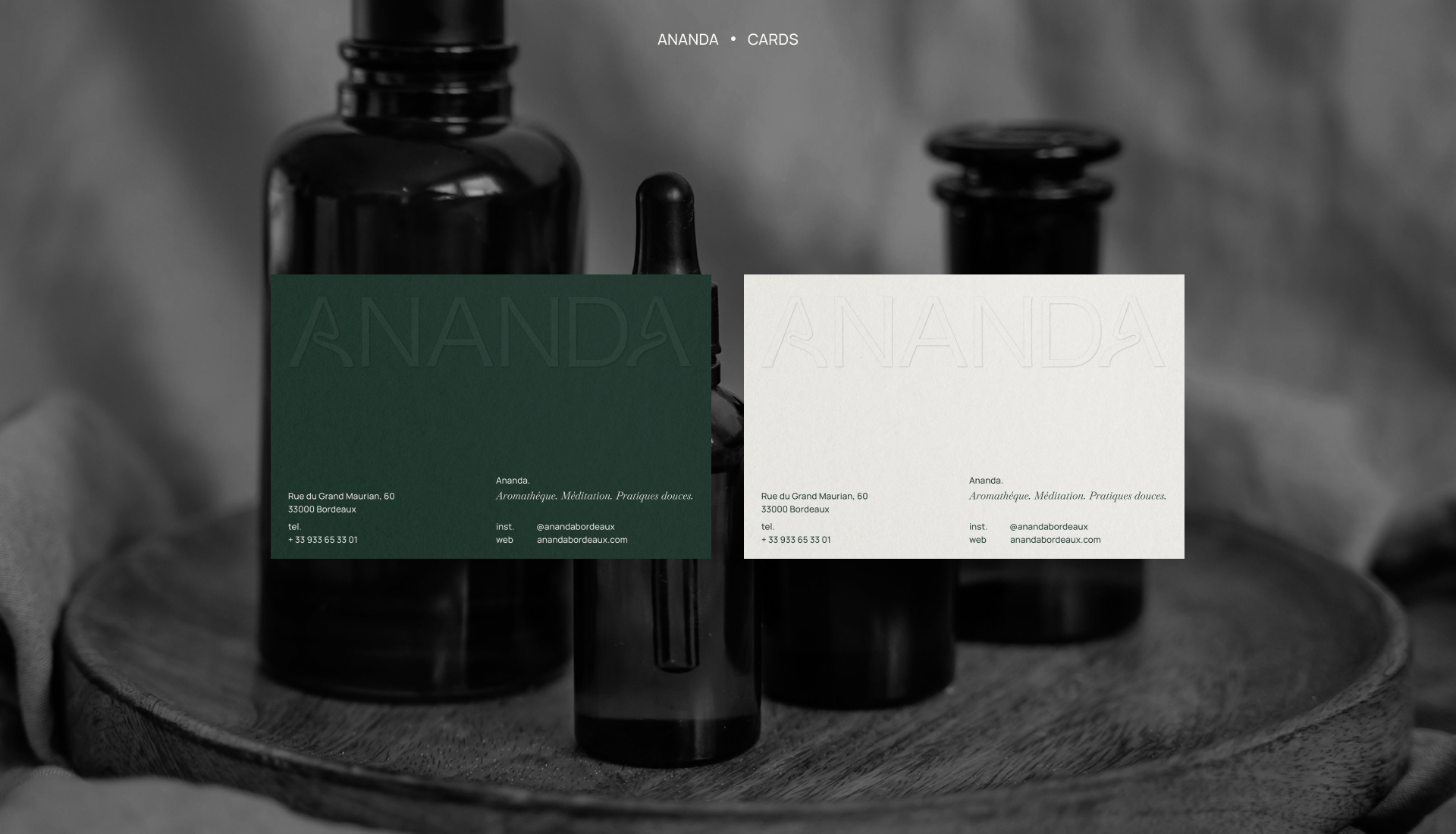 ANANDA. Aromathéque. Méditation. Pratiques douces — Изображение №5 — Брендинг на Dprofile