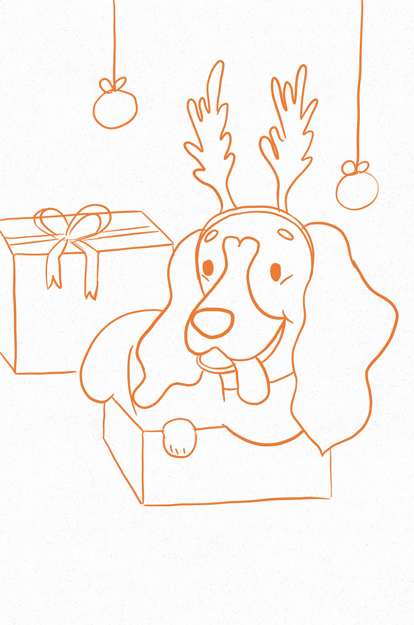 Новогодний бигль 🎄🐶 — Изображение №2 — Иллюстрация на Dprofile