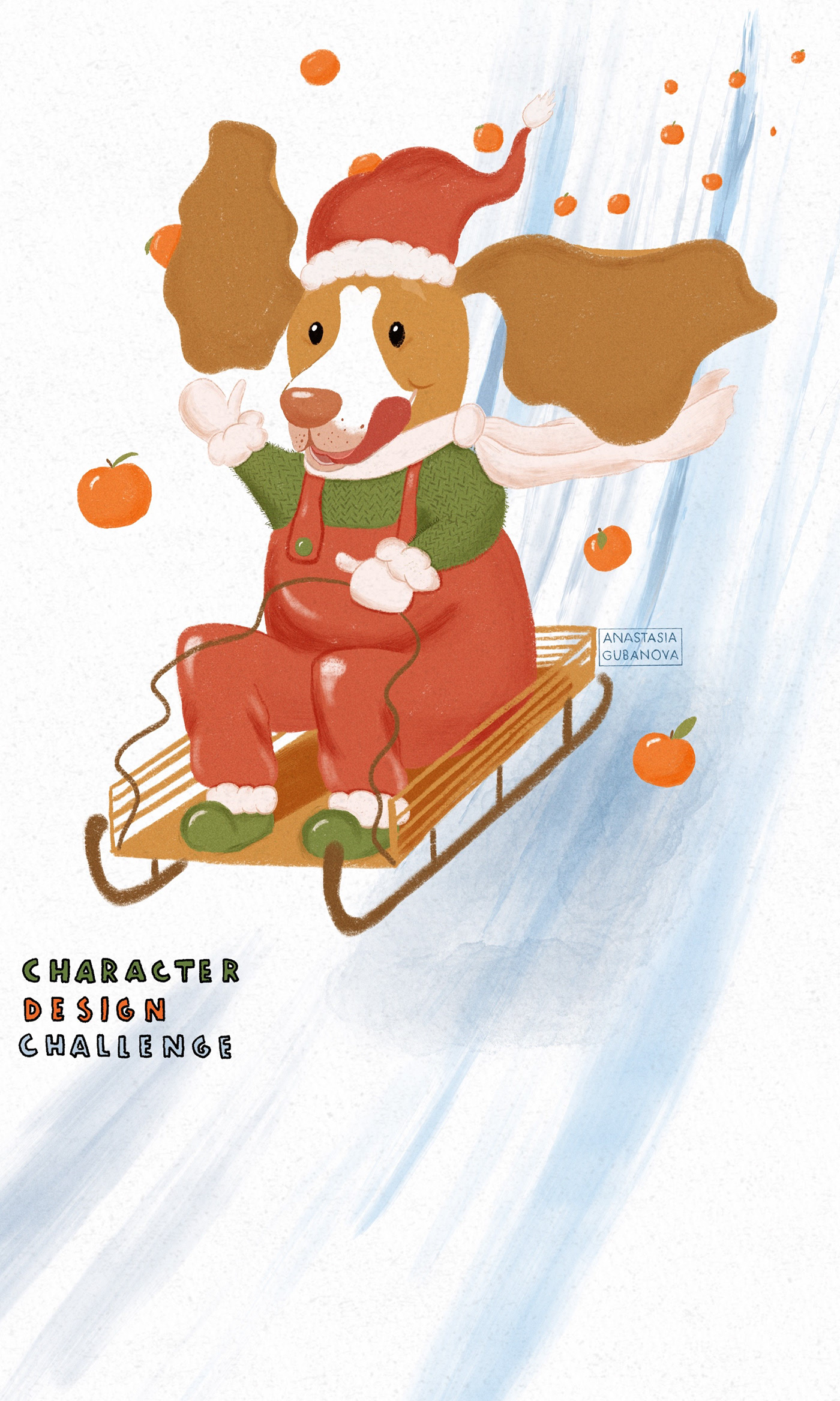 Новогодний бигль 🎄🐶 — Изображение №6 — Иллюстрация на Dprofile