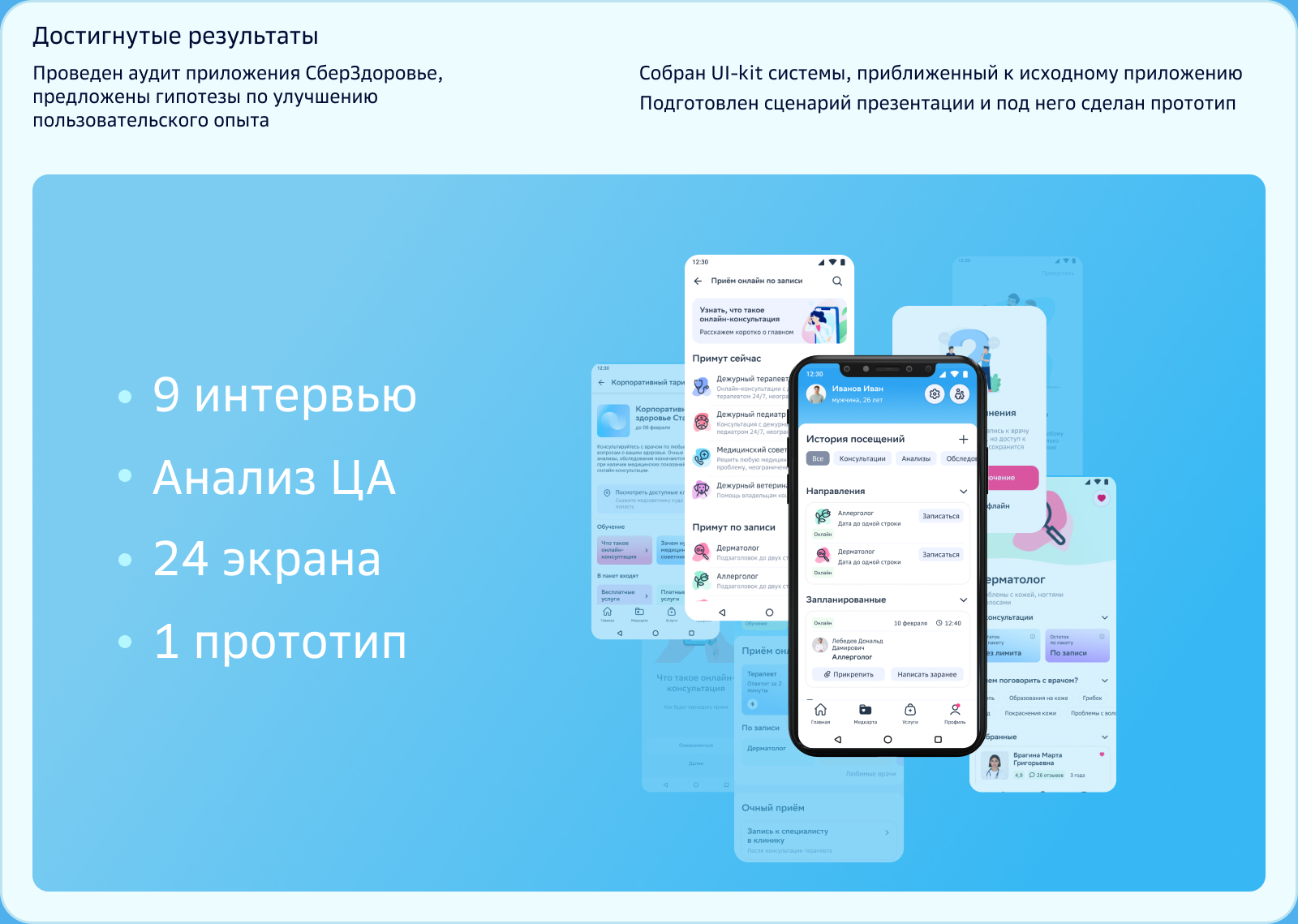 Хакатон Сберздоровье 2024 — Изображение №10 — Интерфейсы на Dprofile