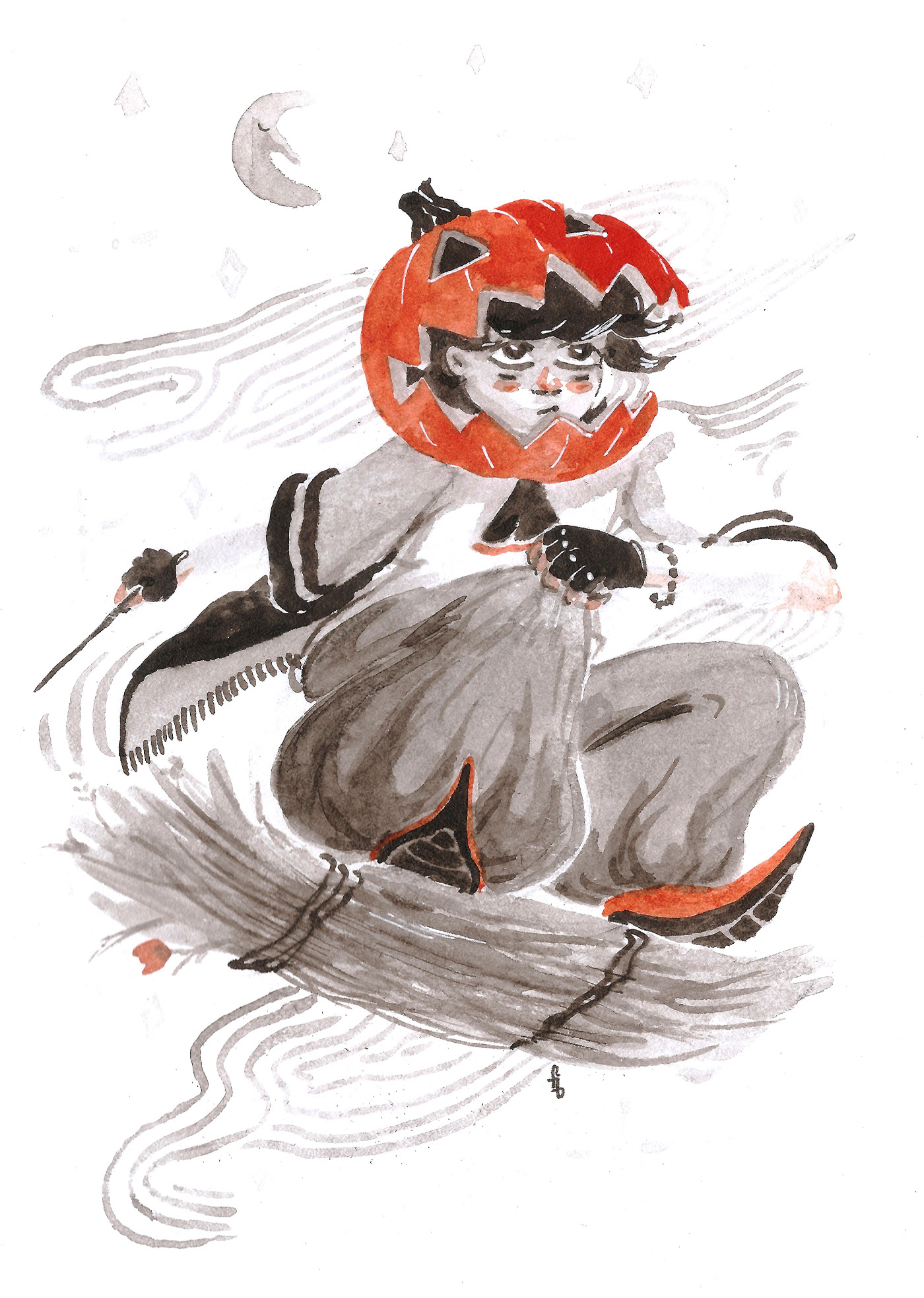 Inktober Серия с ведьмочками — Изображение №6 — Иллюстрация на Dprofile