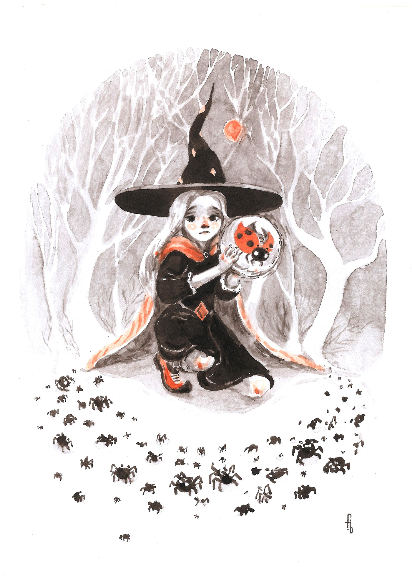 Inktober Серия с ведьмочками — Изображение №4 — Иллюстрация на Dprofile
