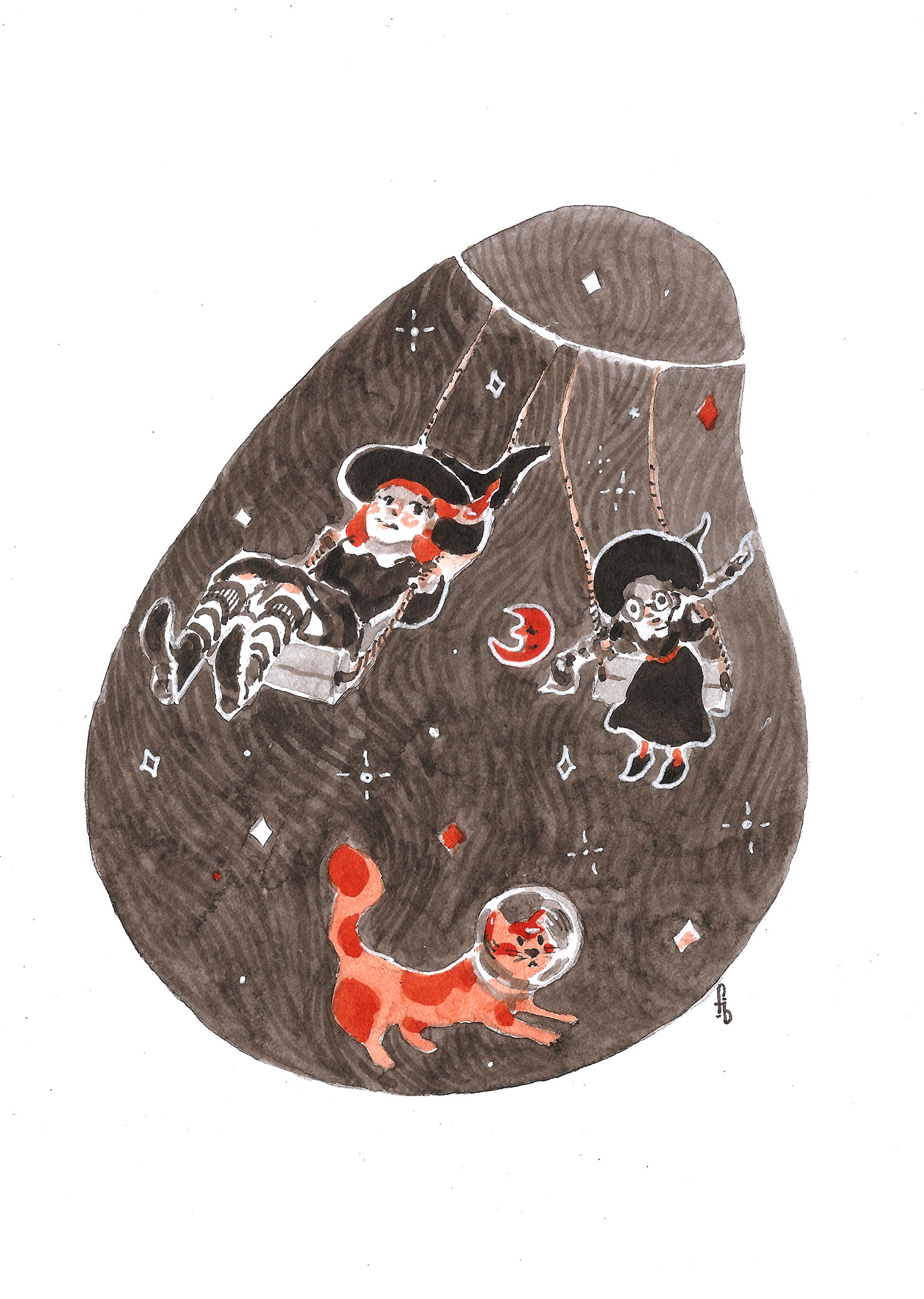 Inktober Серия с ведьмочками — Изображение №11 — Иллюстрация на Dprofile
