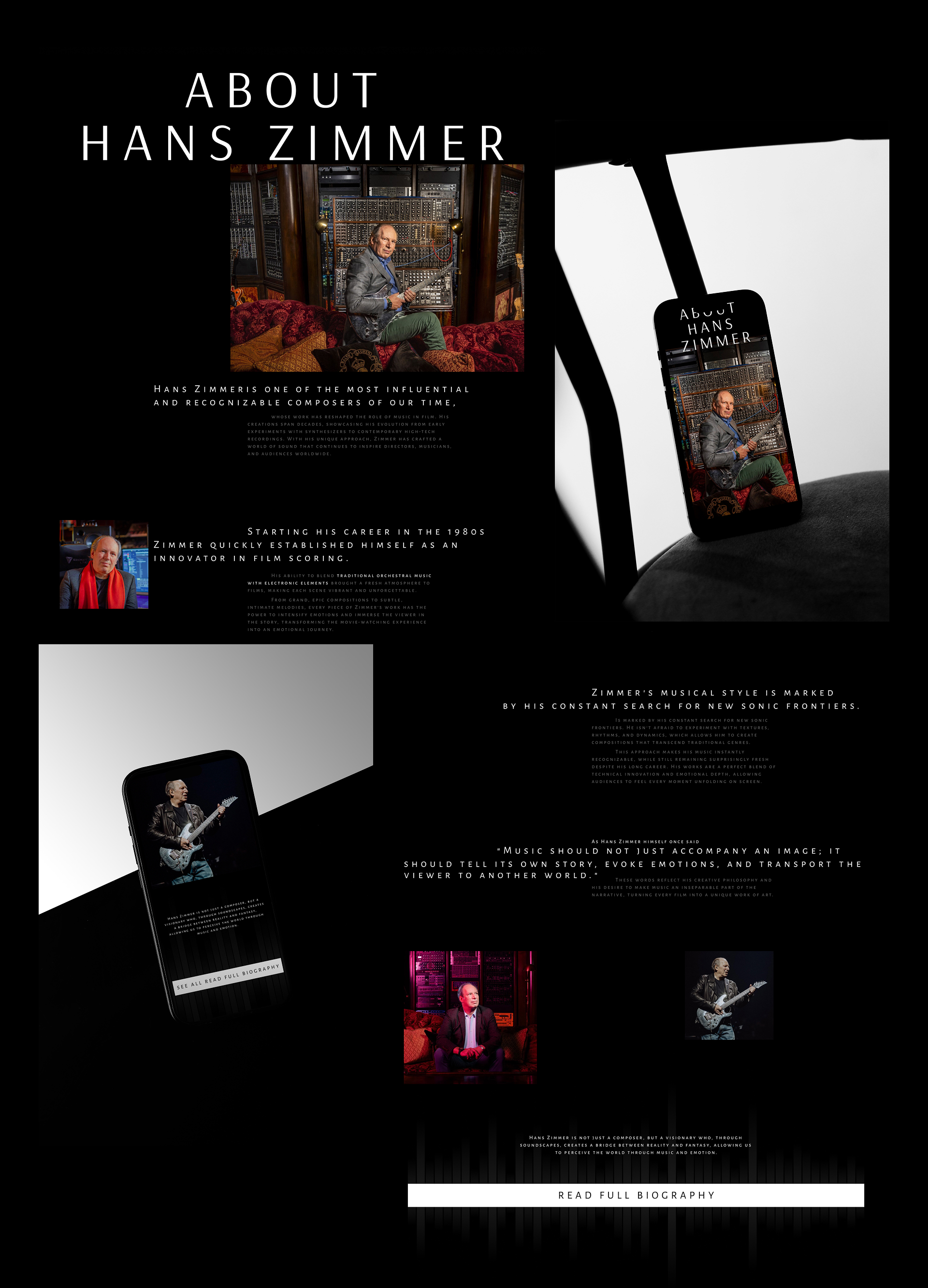 Интерфейс звука: Hans Zimmer Website Concept — Изображение №7 — Интерфейсы, Графика на Dprofile