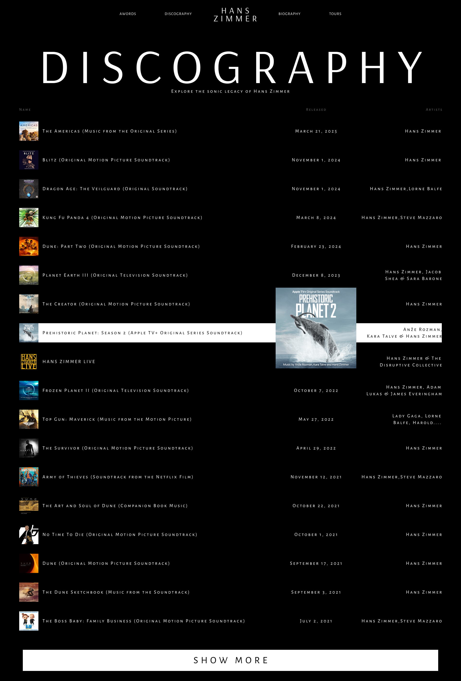 Интерфейс звука: Hans Zimmer Website Concept — Изображение №17 — Интерфейсы, Графика на Dprofile
