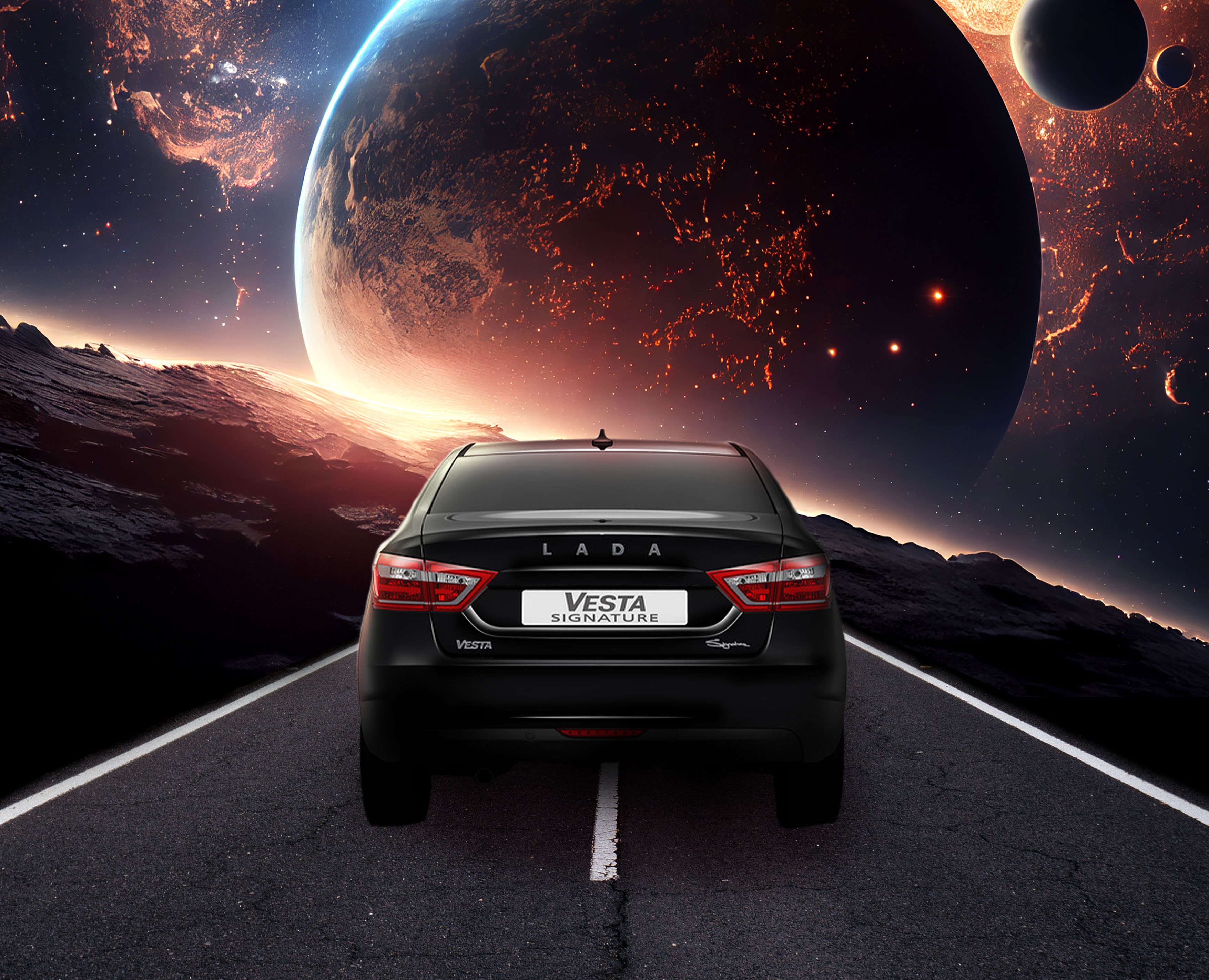 Серия постеров к слогану АвтоВаз "Новые горизонты" — Графика на Dprofile